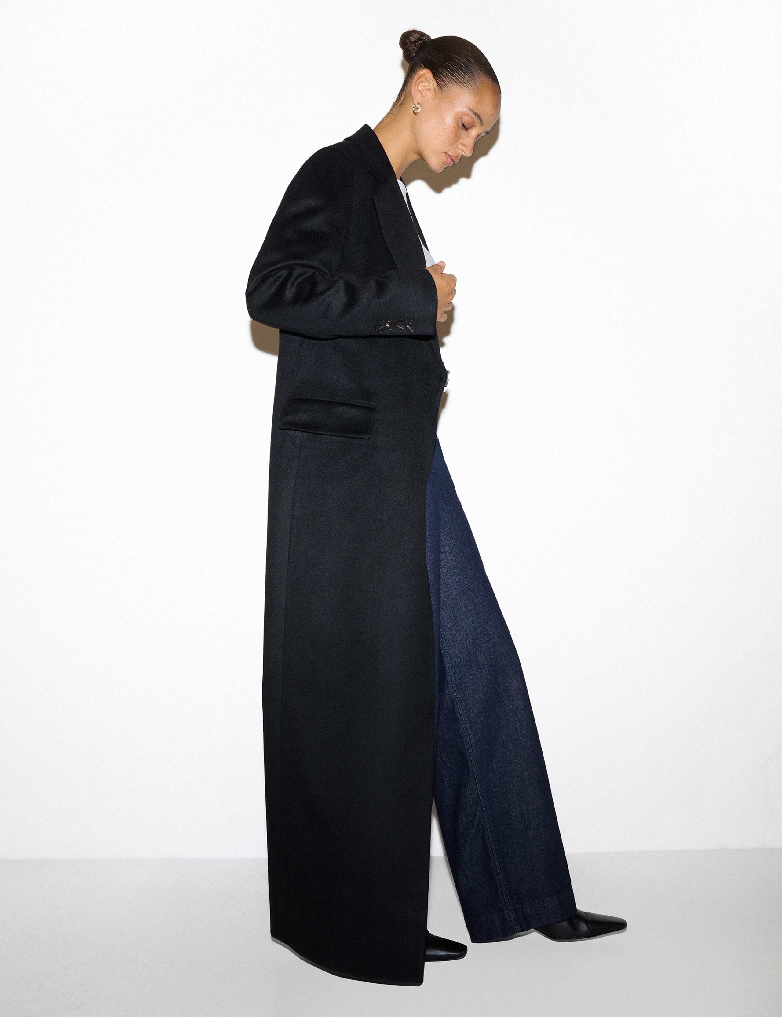 Pure Wool Single Breasted Longline Coat 5 of 7