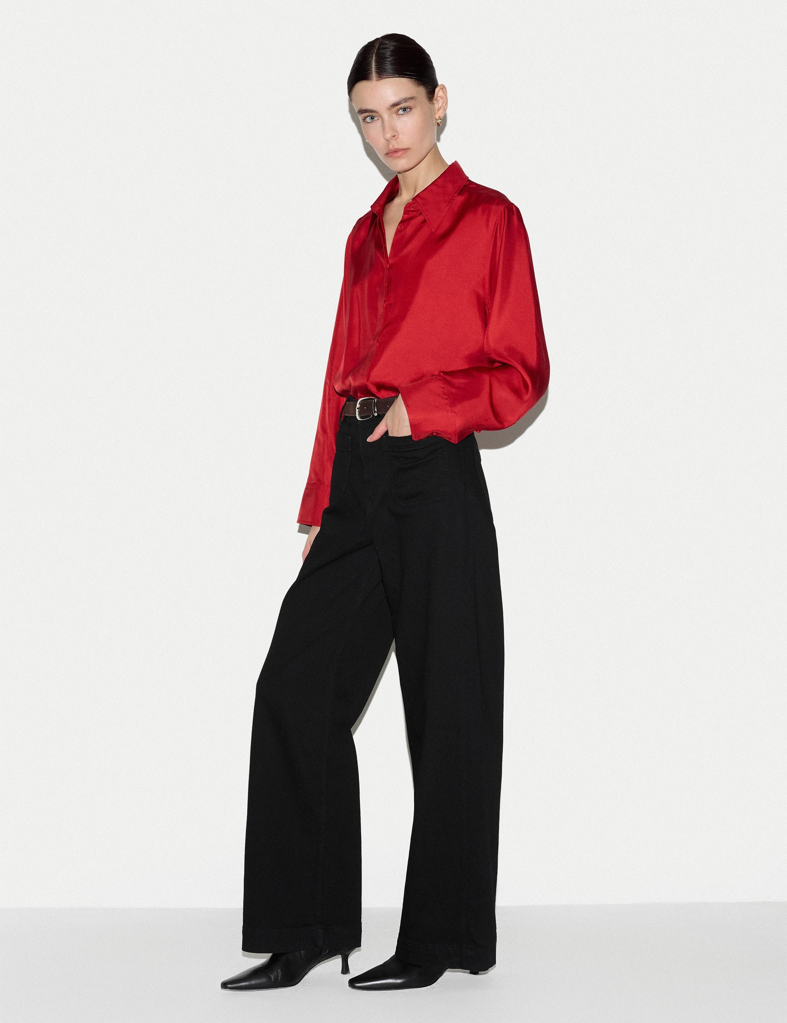 Pure Silk Collared Relaxed Shirt 4 of 5