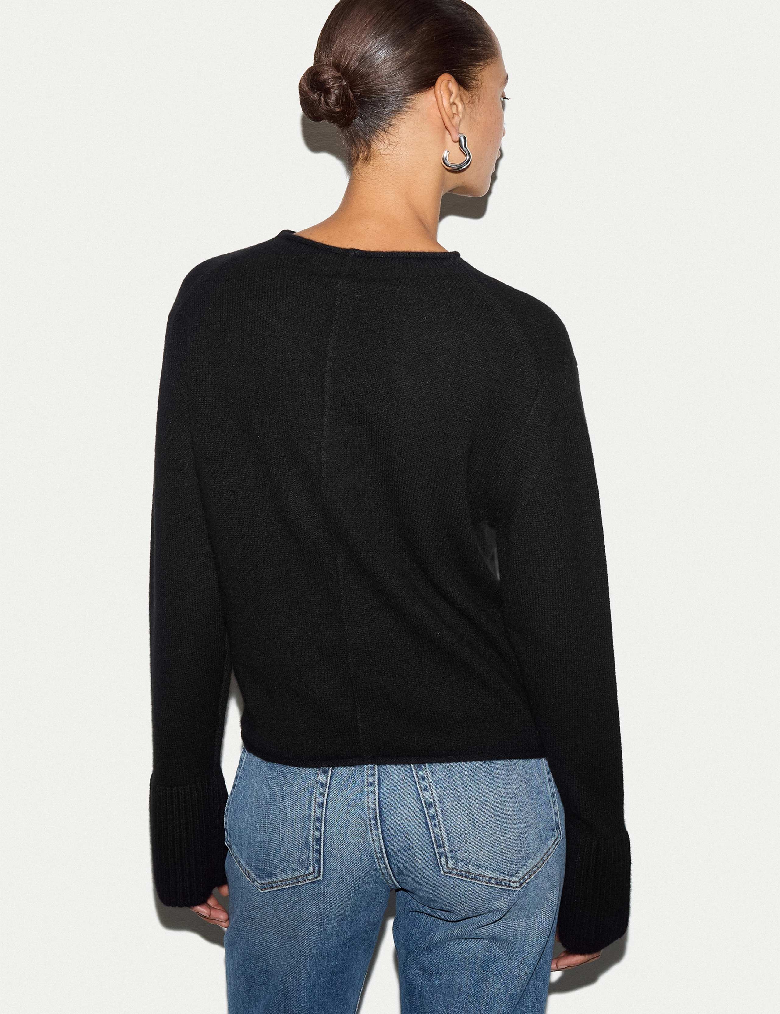 Pure Cashmere Striped Round Neck Jumper 4 of 5