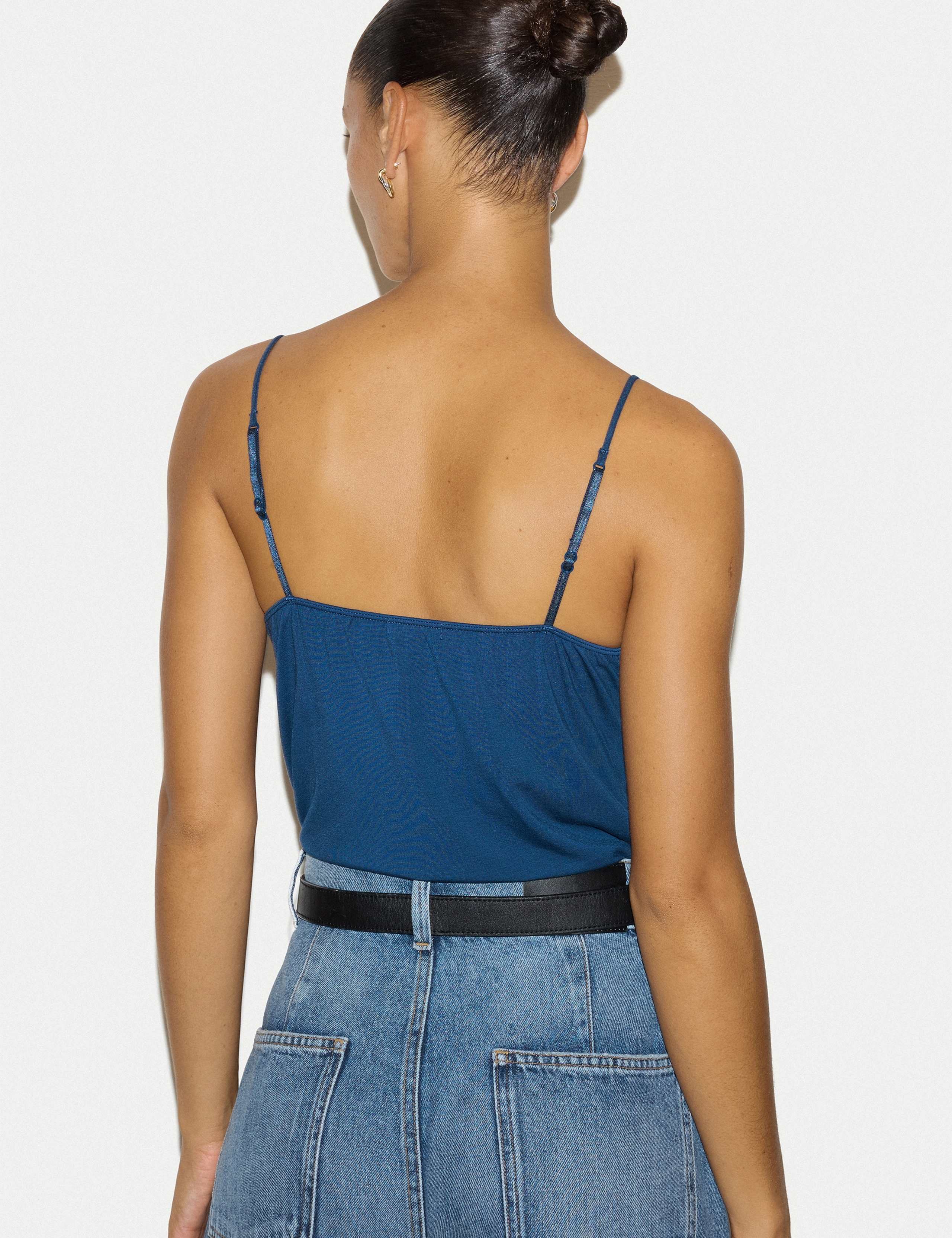 Modal Rich V Neck Lace Insert Cami Top 5 of 5