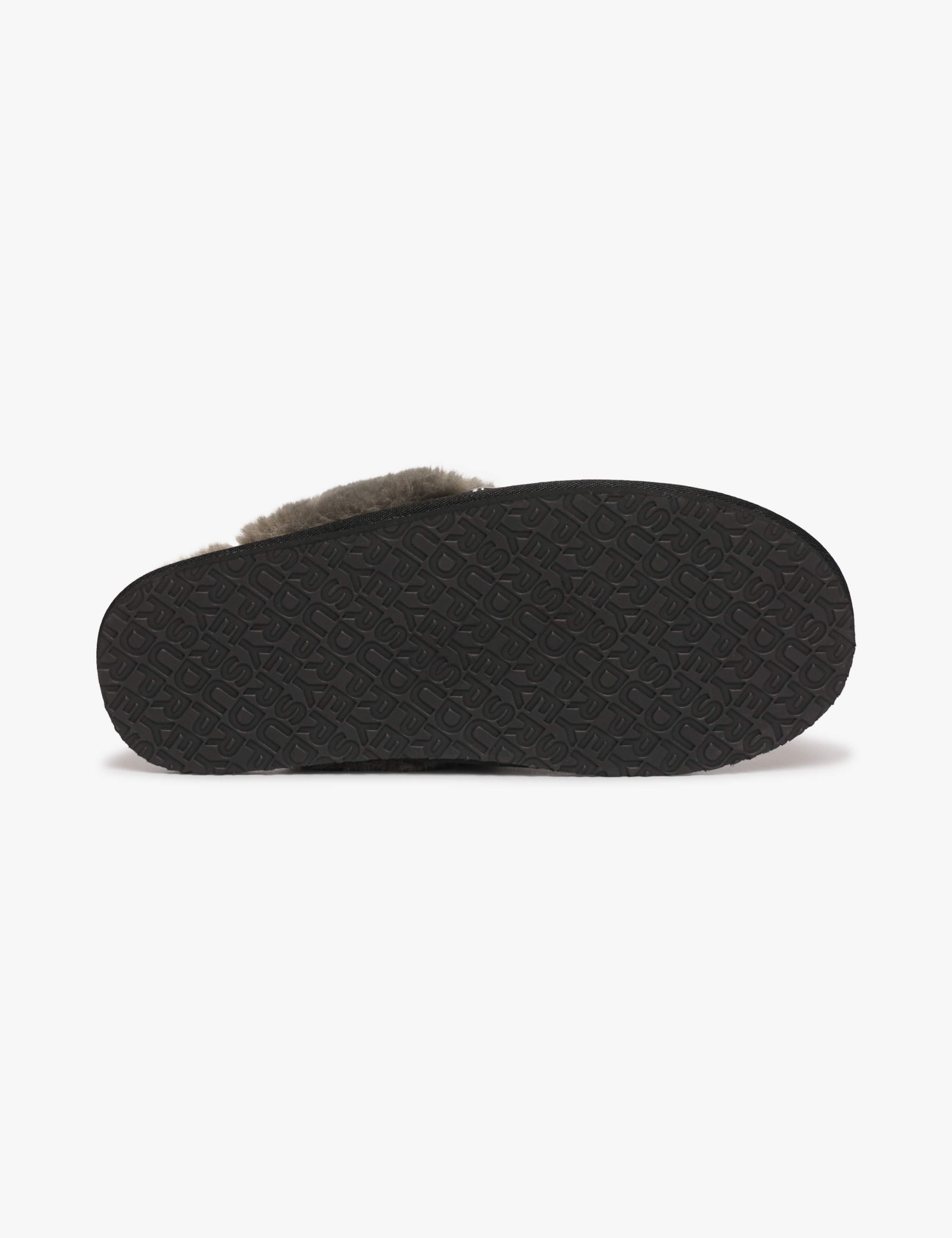 Sheepskin Faux Fur Lined Mule Slippers 3 of 7