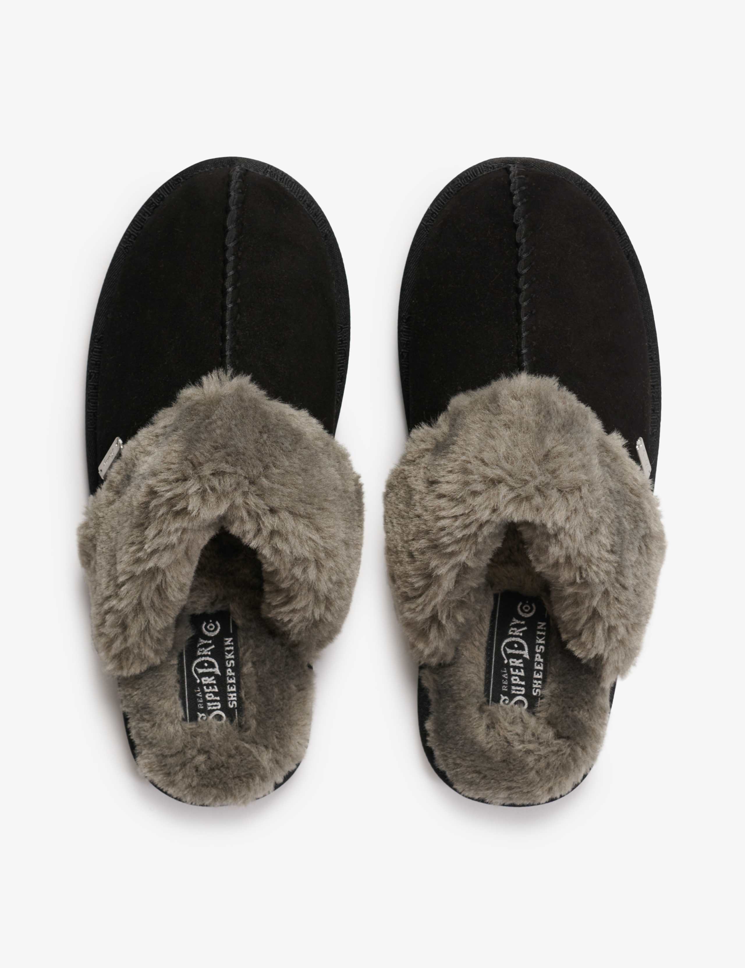 Sheepskin Faux Fur Lined Mule Slippers 7 of 7