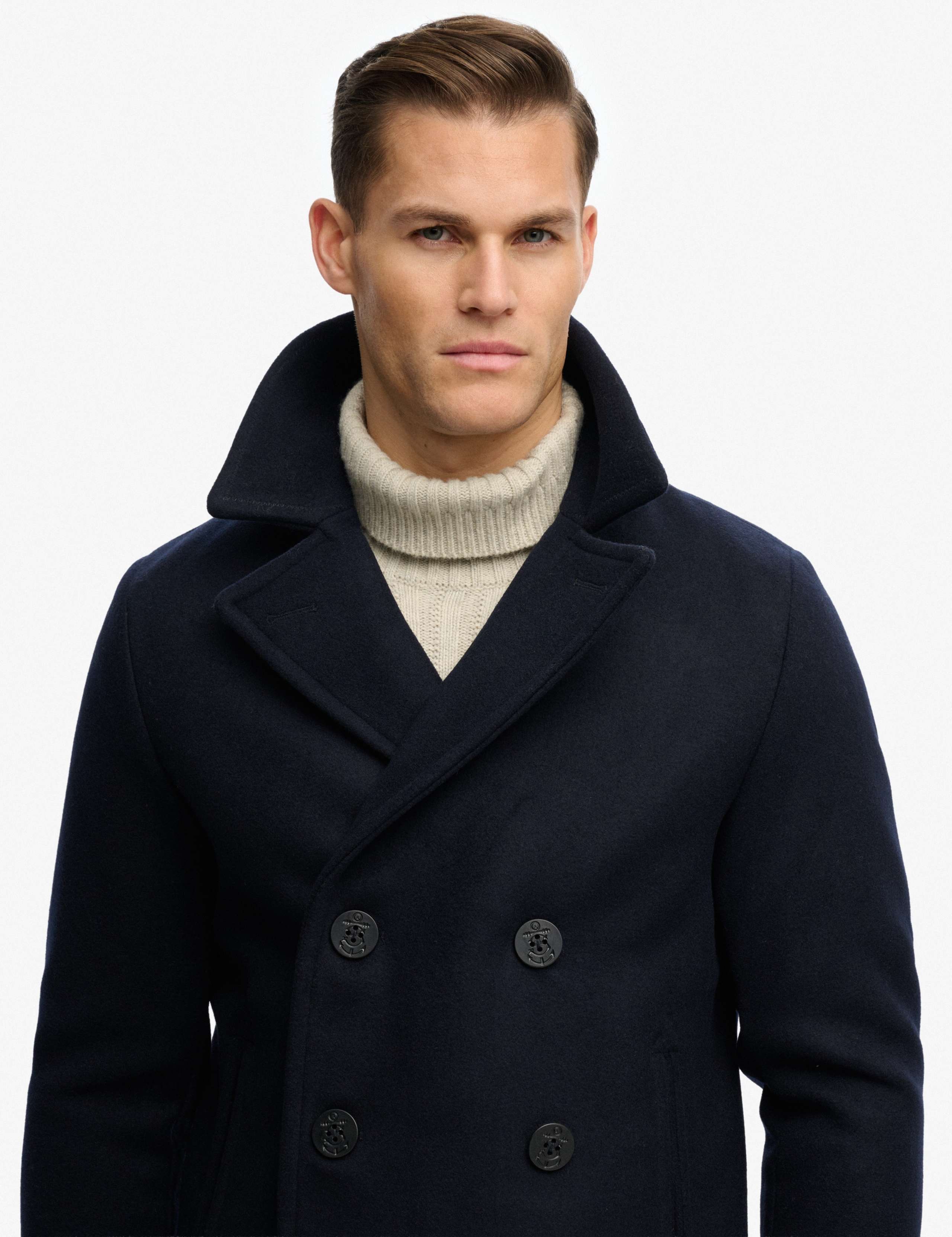 Wool Blend Pea Coat 4 of 7