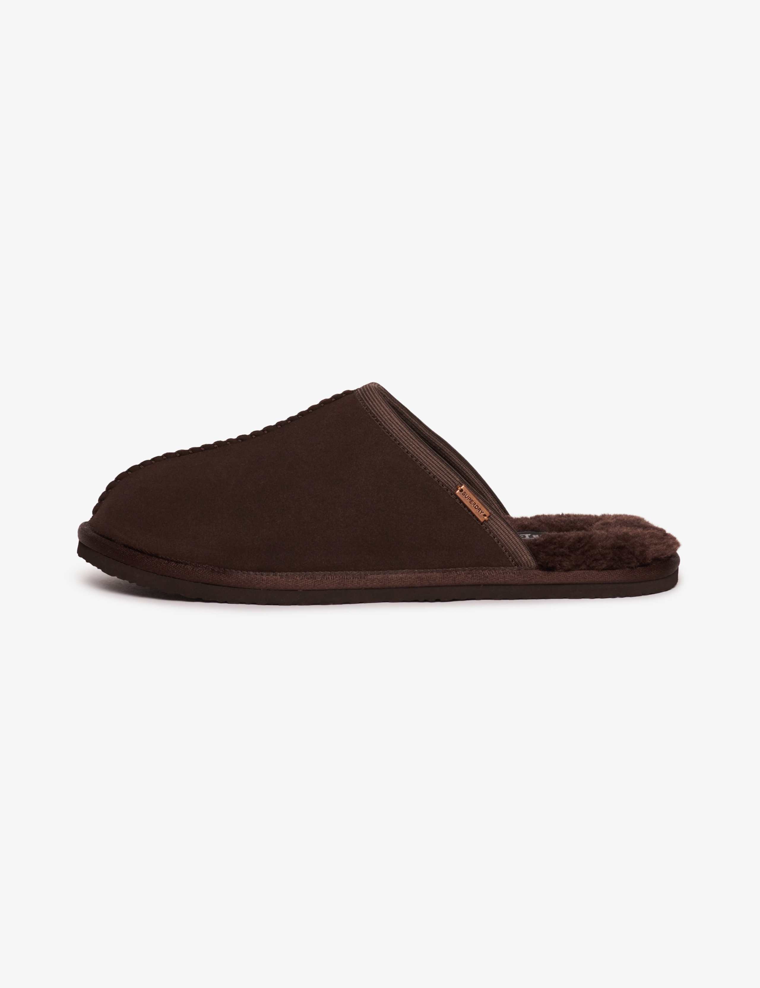 Suede Faux Fur Lined Mule Slippers 5 of 7