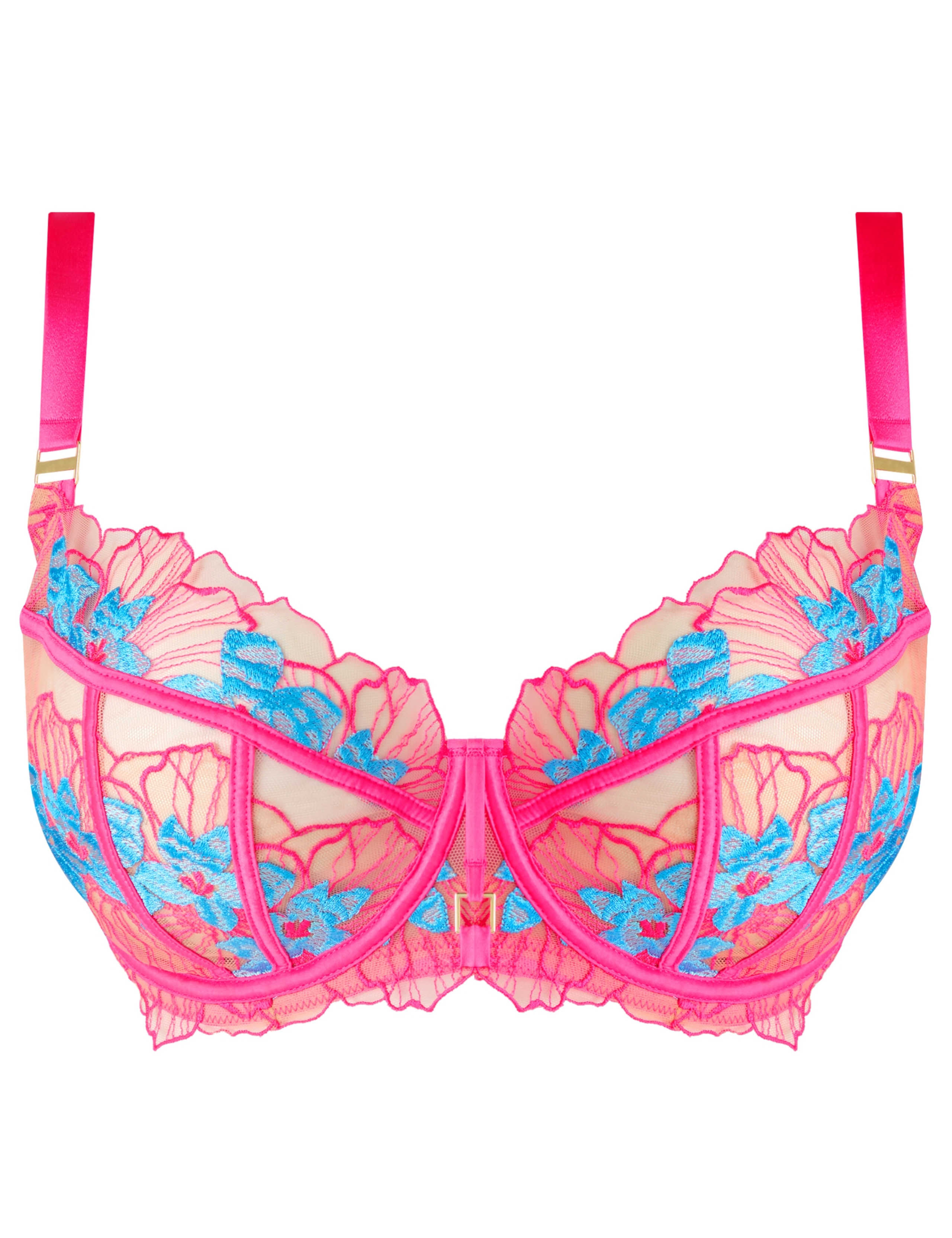 Floral Embroidered Balcony Bra (DD-G) 2 of 4