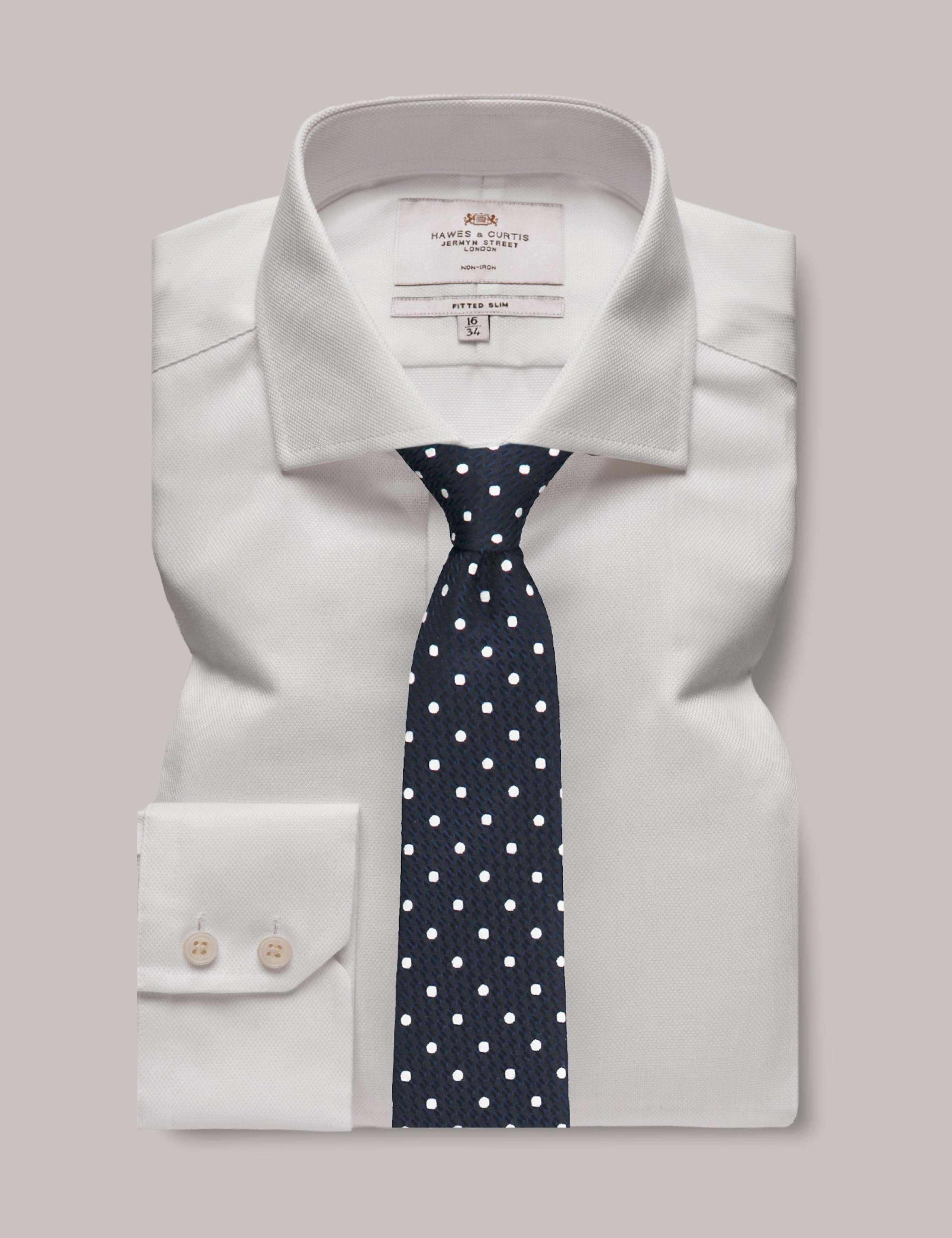 Slim Fit Pique Non Iron Shirt 2 of 3
