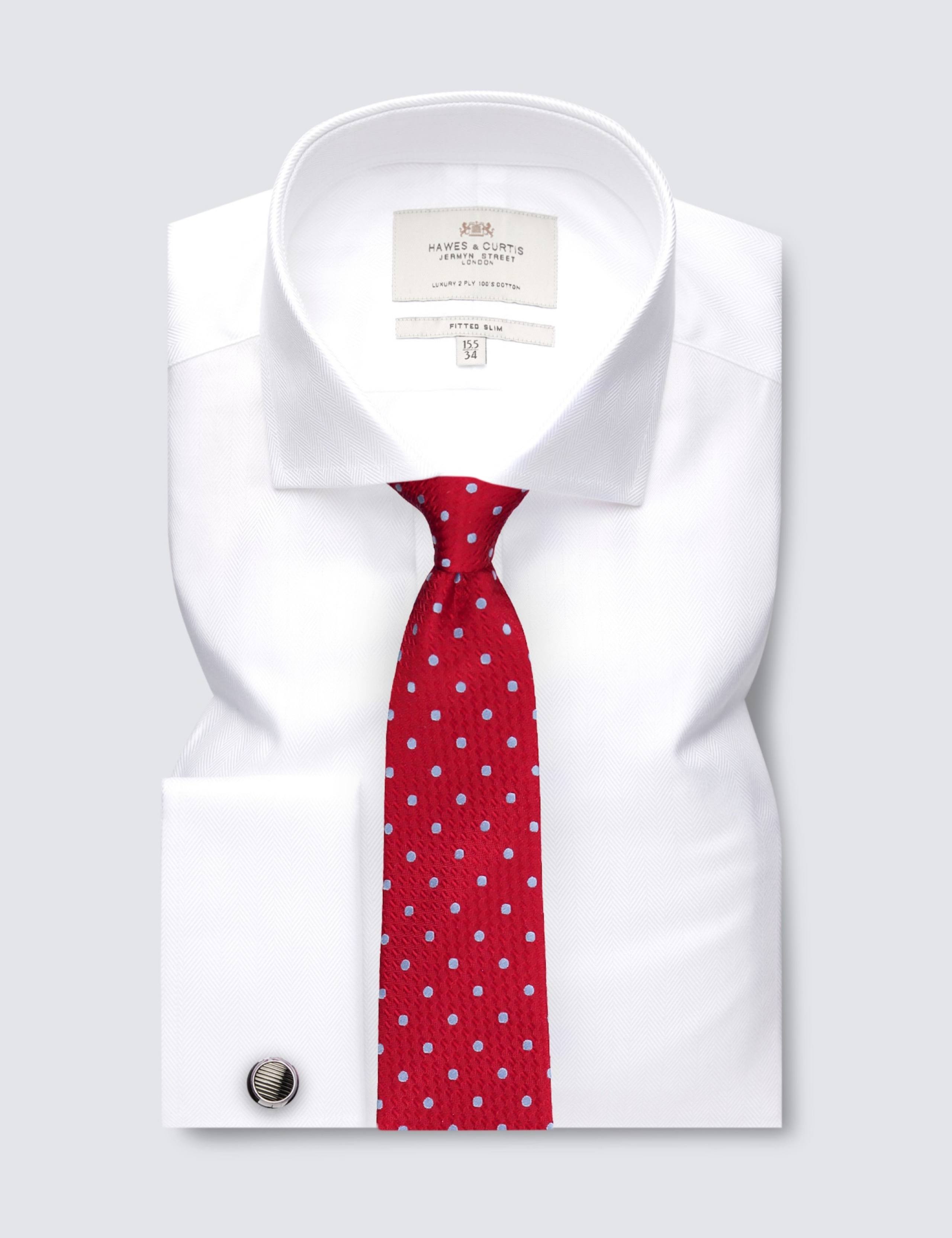 Slim Fit Pure Cotton Herringbone Shirt 2 of 3