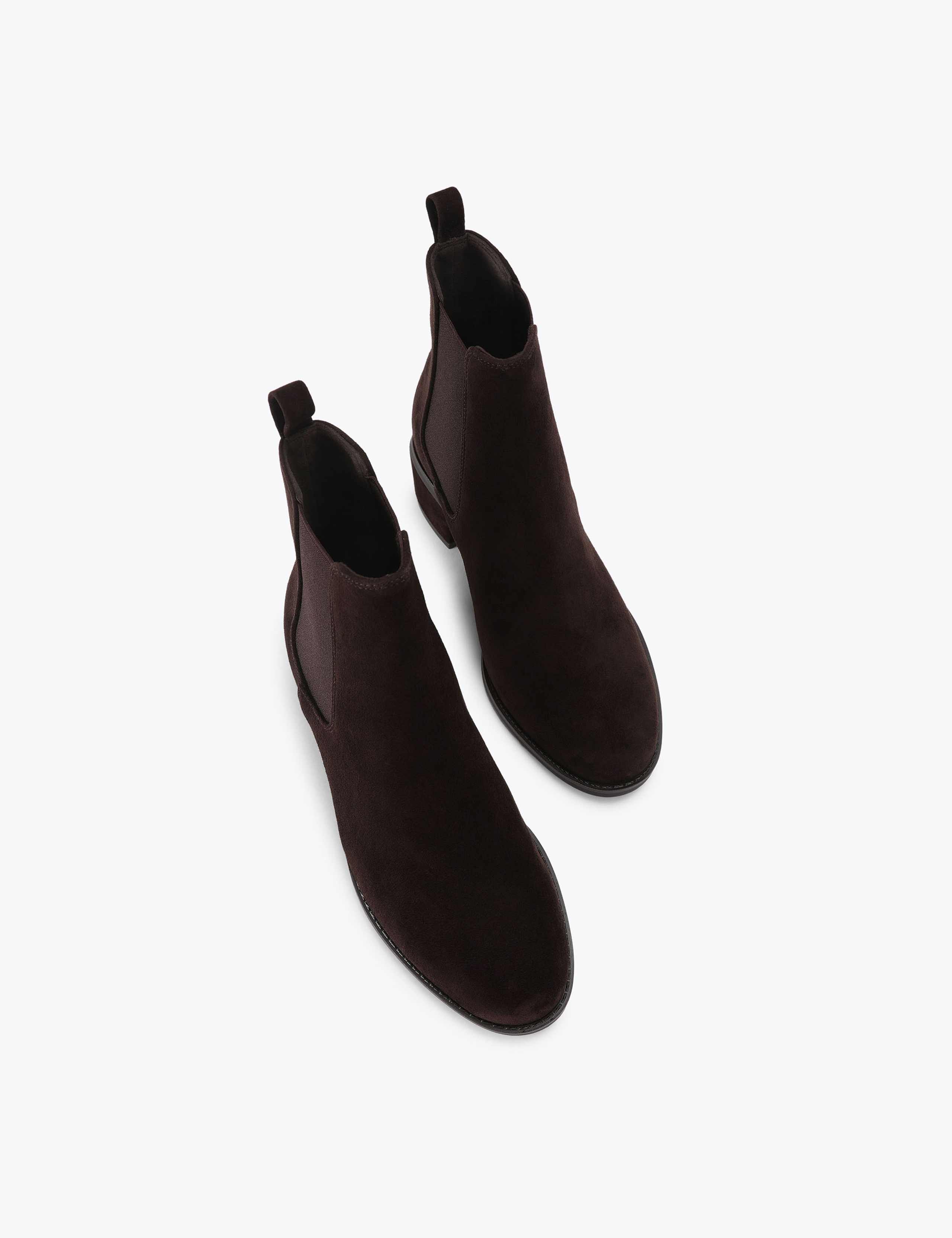 Suede Block Heel Ankle Boots 2 of 4