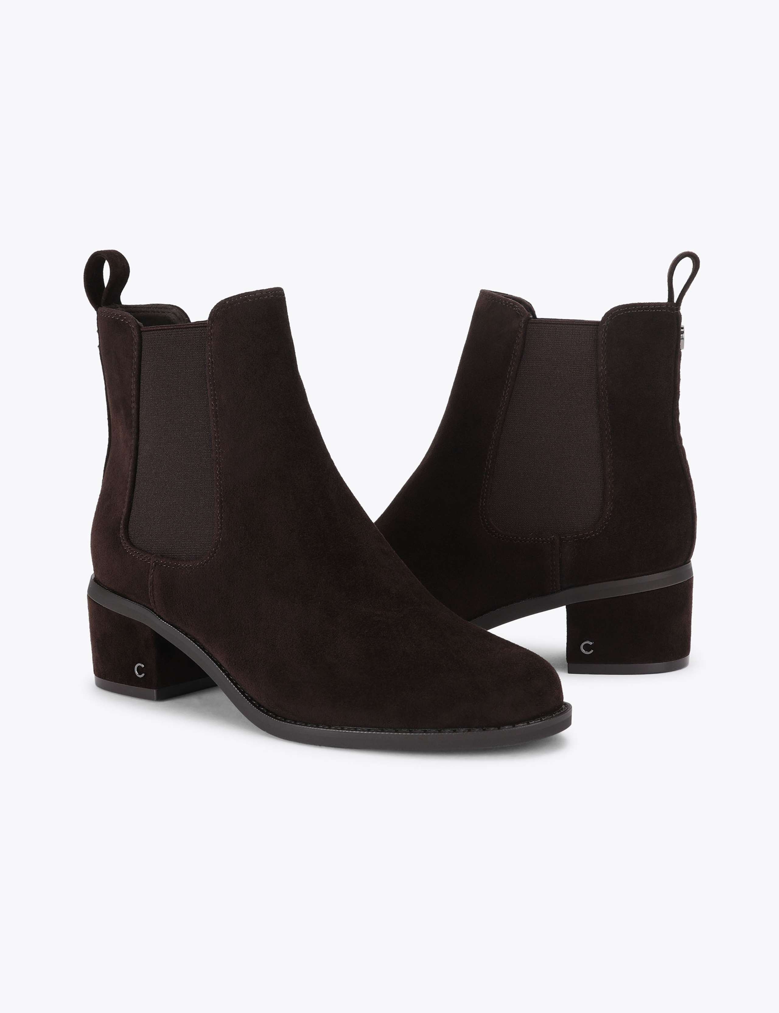 Suede Block Heel Ankle Boots 3 of 4