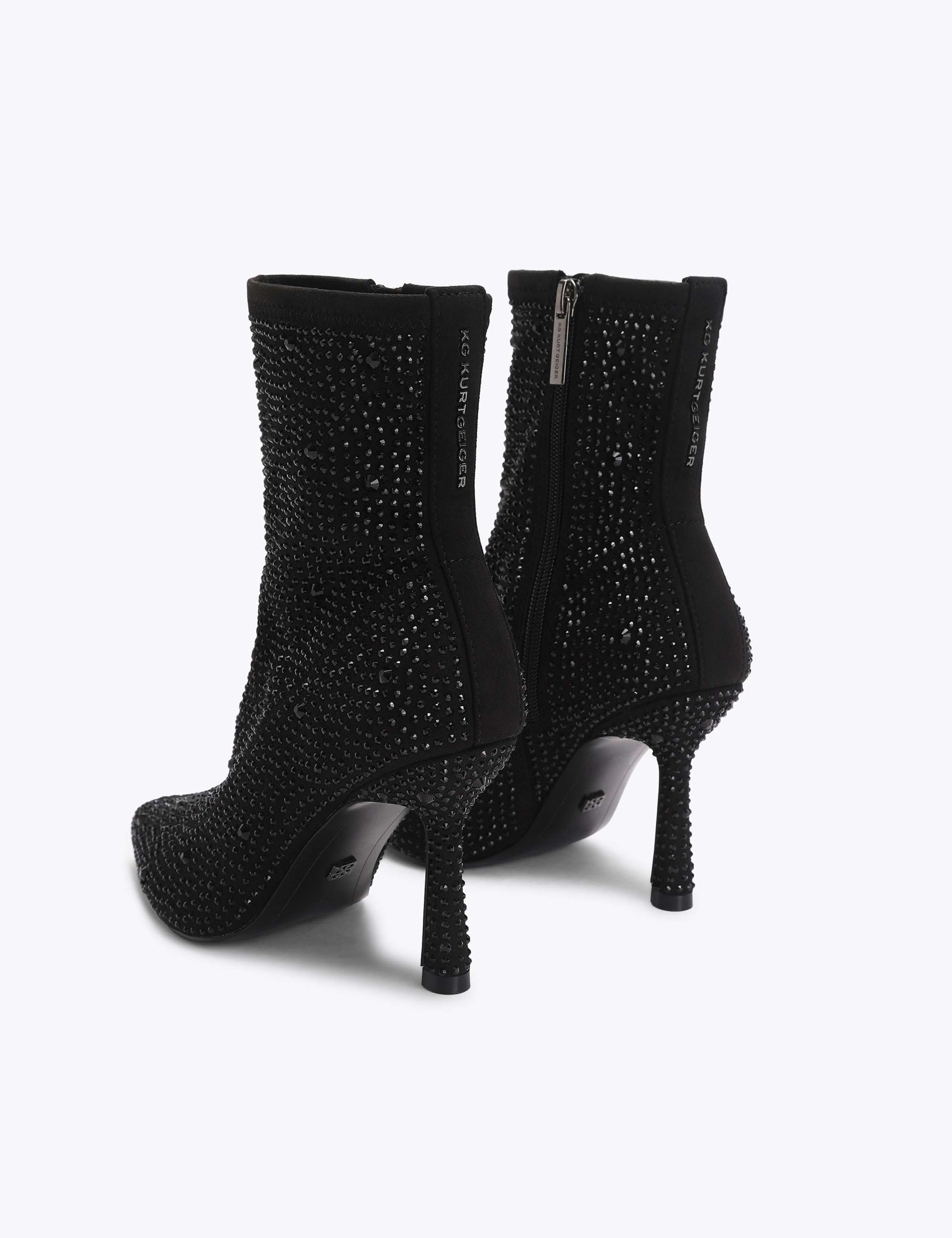 Sparkle Stiletto Heel Pointed Ankle Boots 3 of 5