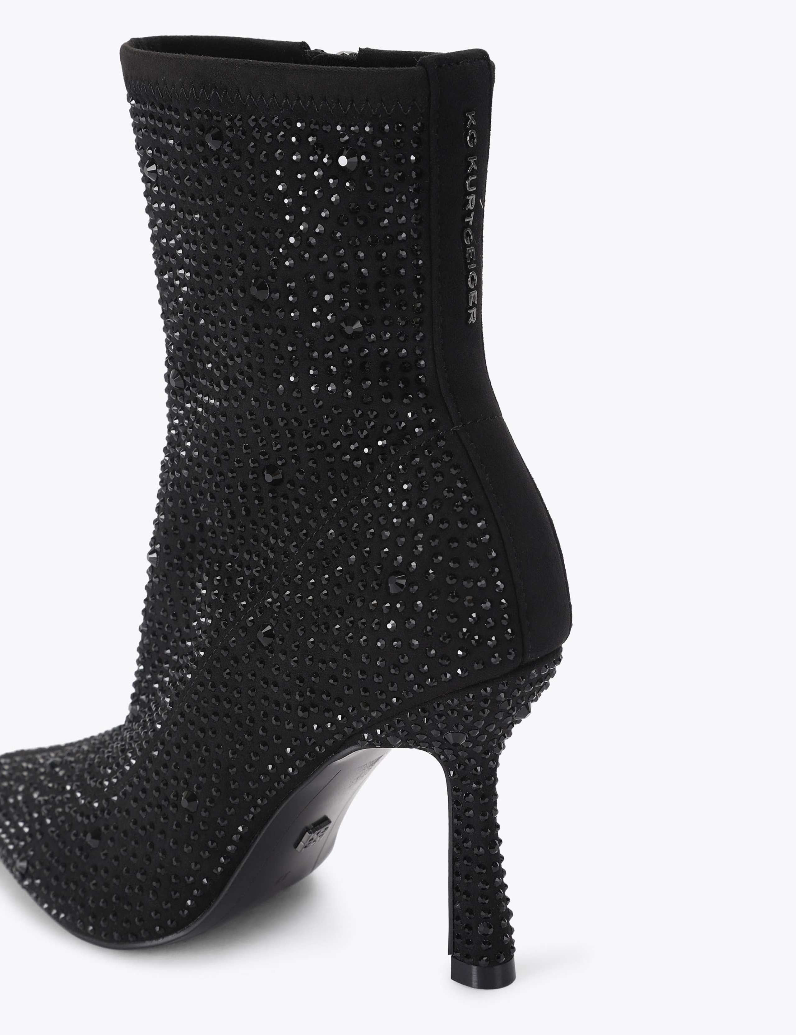 Sparkle Stiletto Heel Pointed Ankle Boots 4 of 5