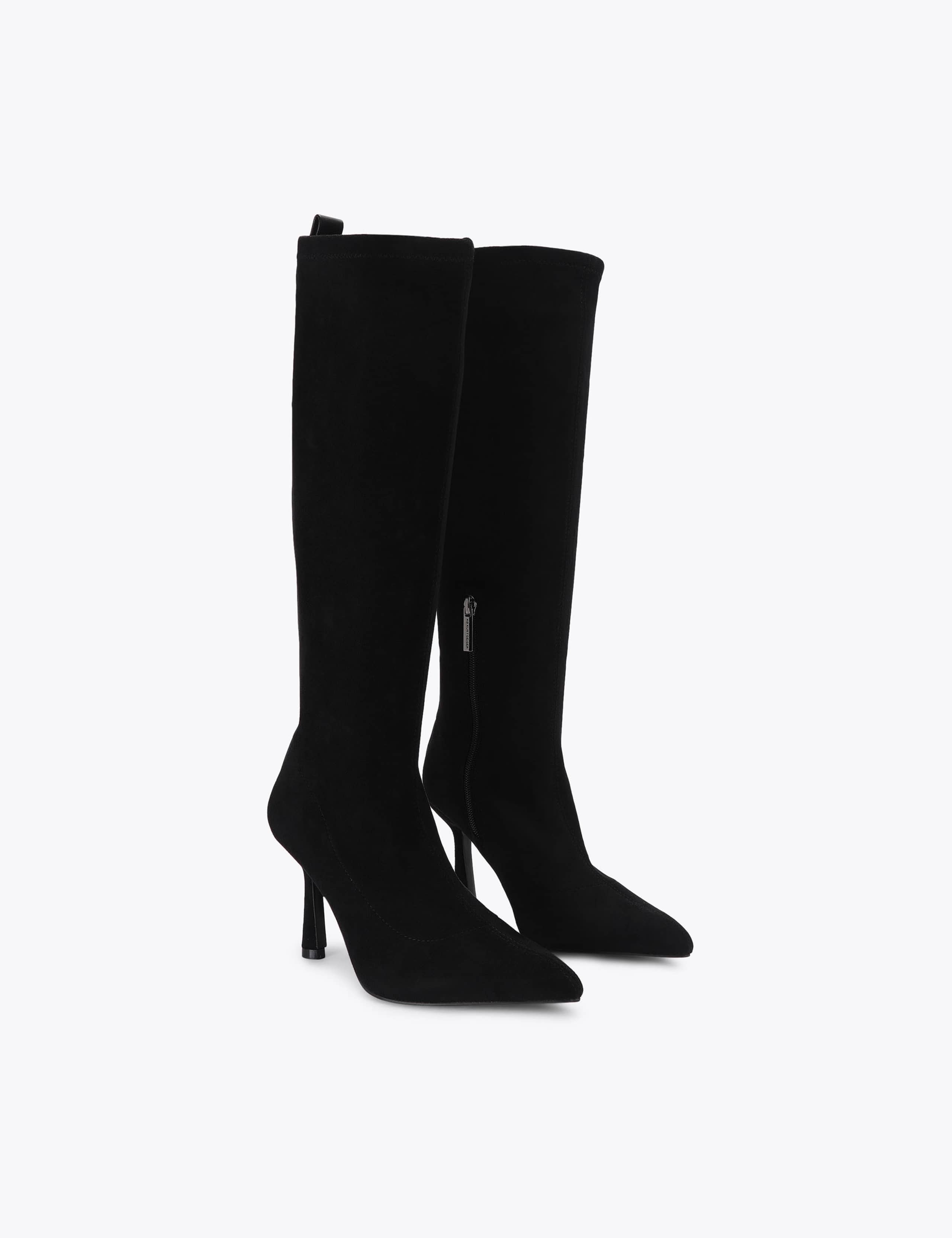 Suede Stiletto Heek Pointed Knee High Boots 2 of 4