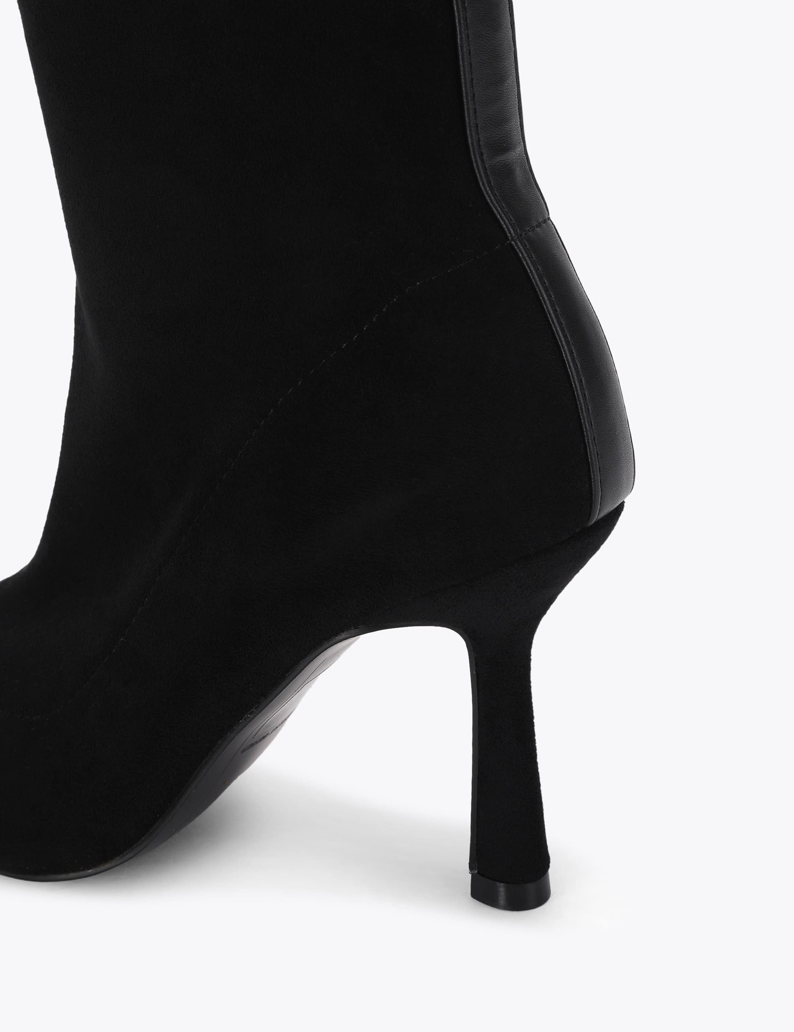 Suede Stiletto Heek Pointed Knee High Boots 4 of 4