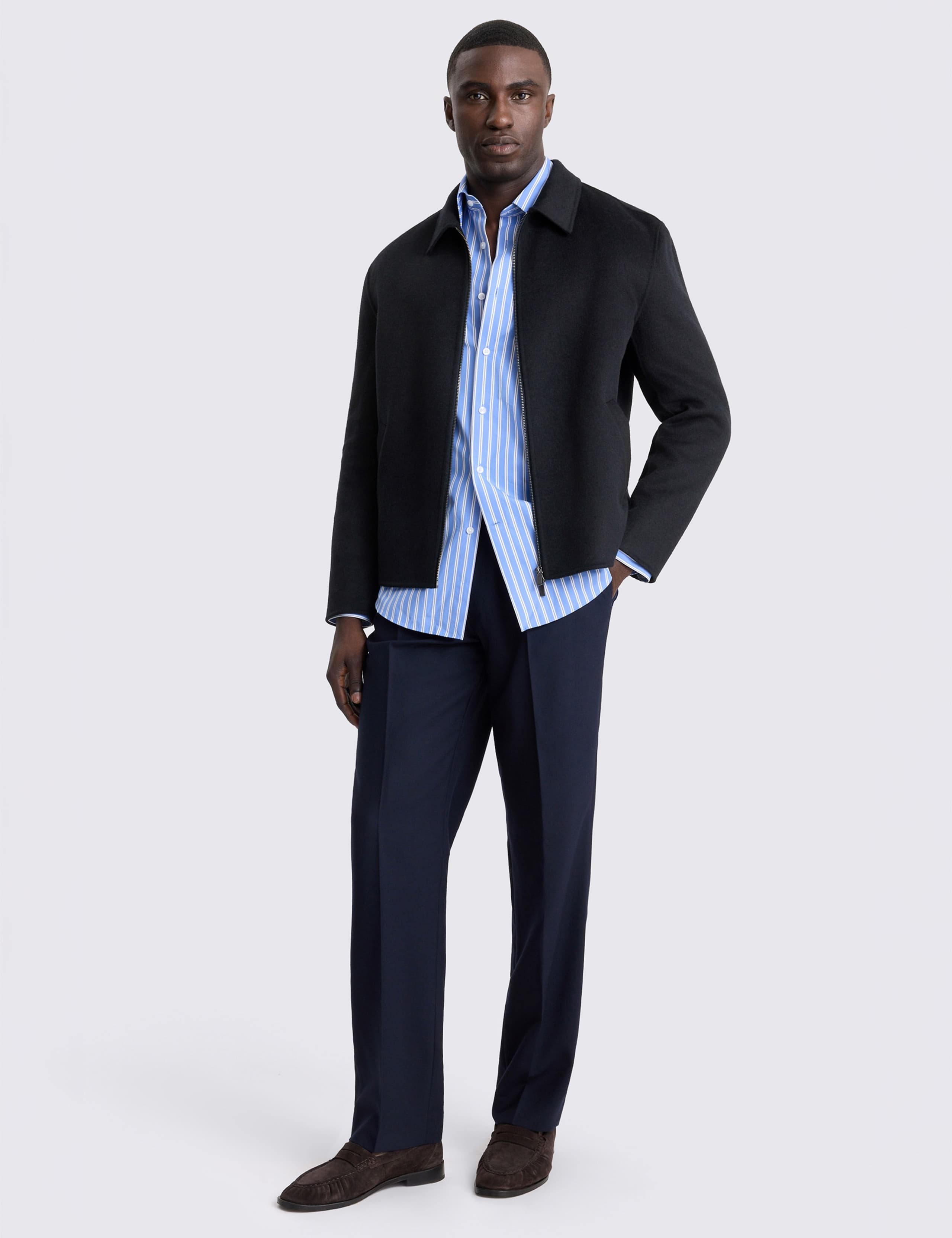 Wool Blend Harrington Jacket 4 of 5