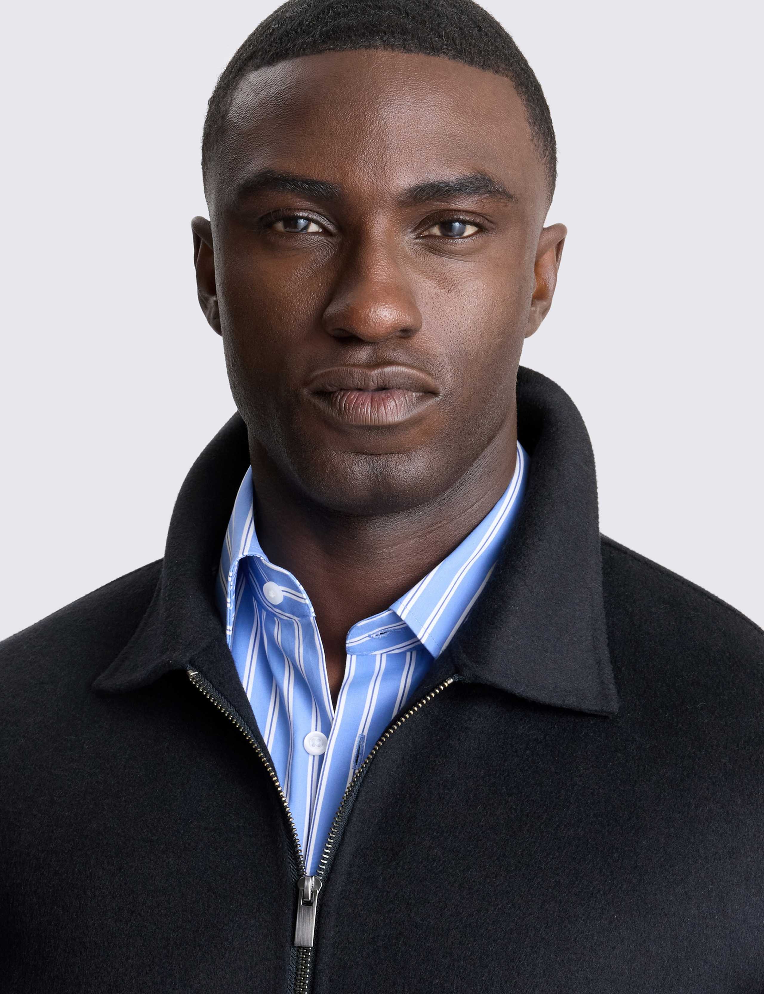 Wool Blend Harrington Jacket 5 of 5