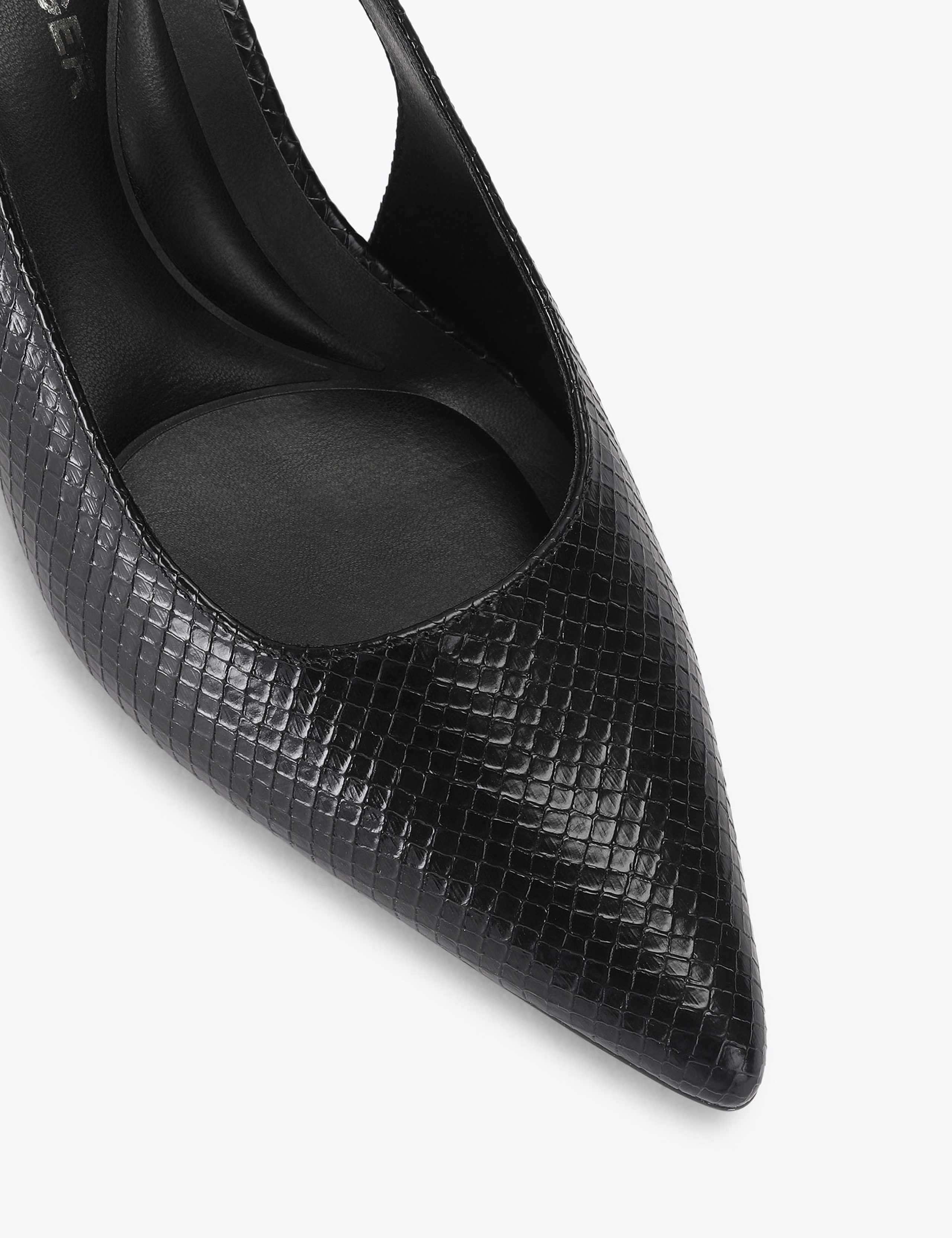 Ankle Strap Block Heel Pointed Court Shoes 3 of 4