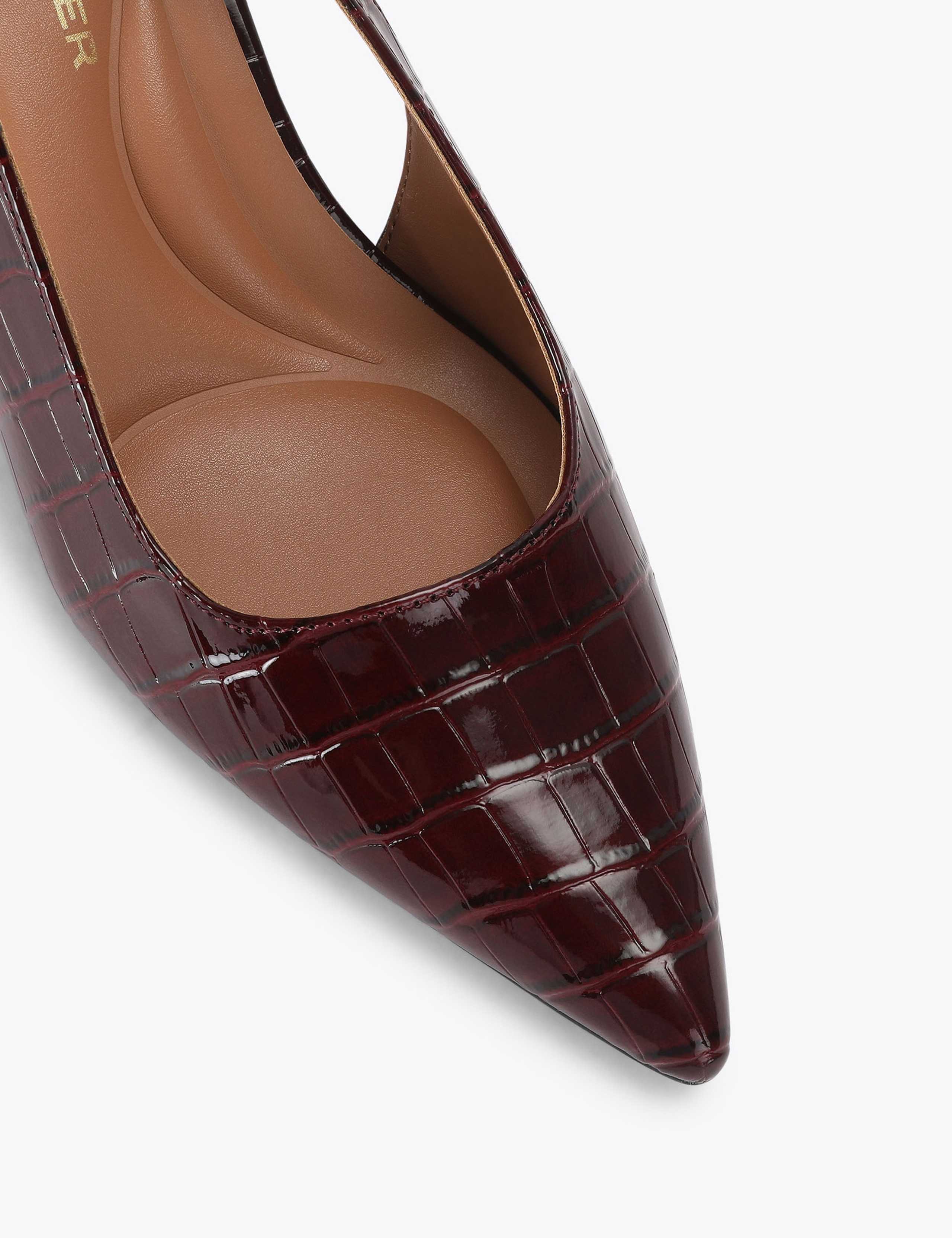 Ankle Strap Block Heel Pointed Court Shoes 3 of 4