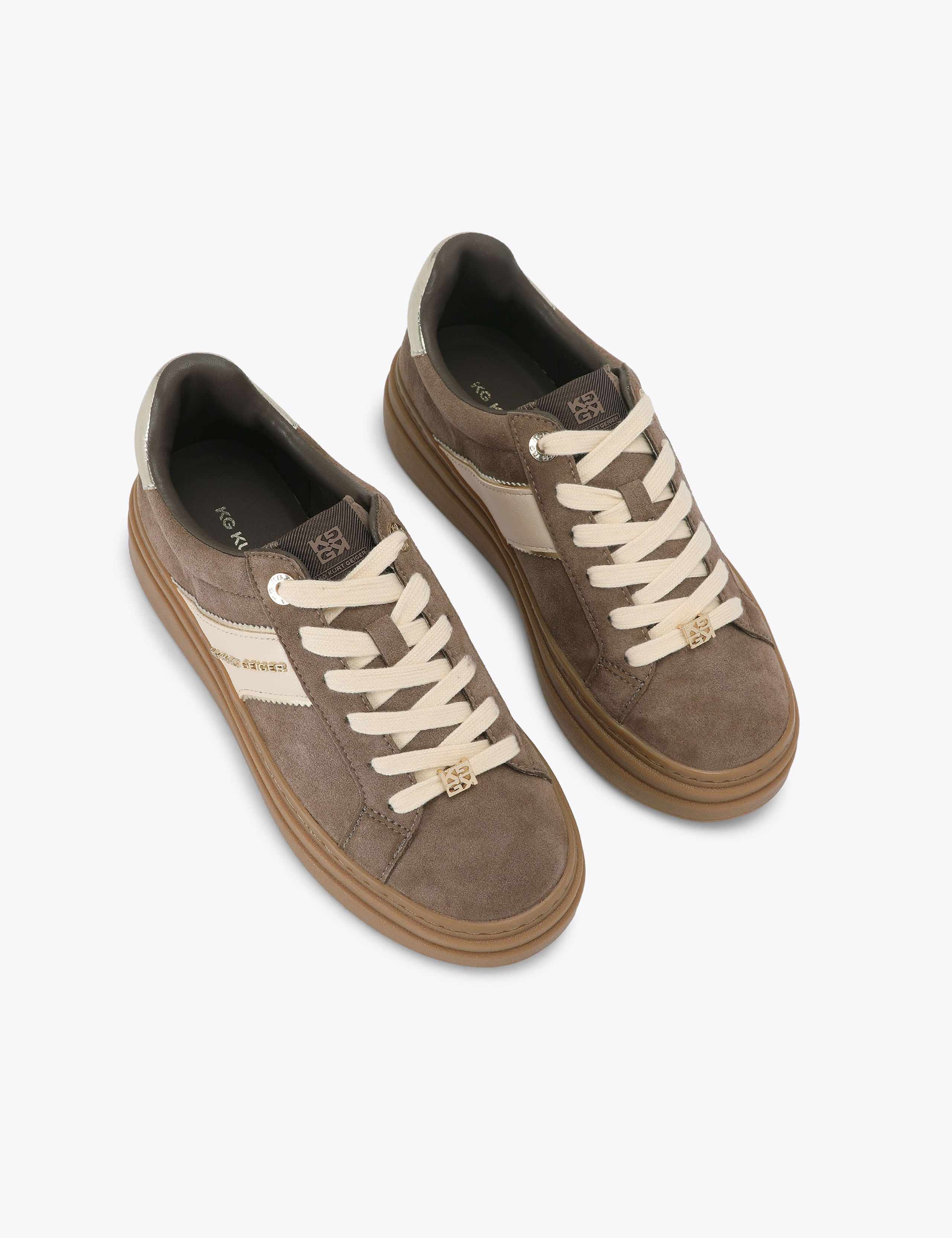 Suede Side Stripe Platform Trainers 2 of 4