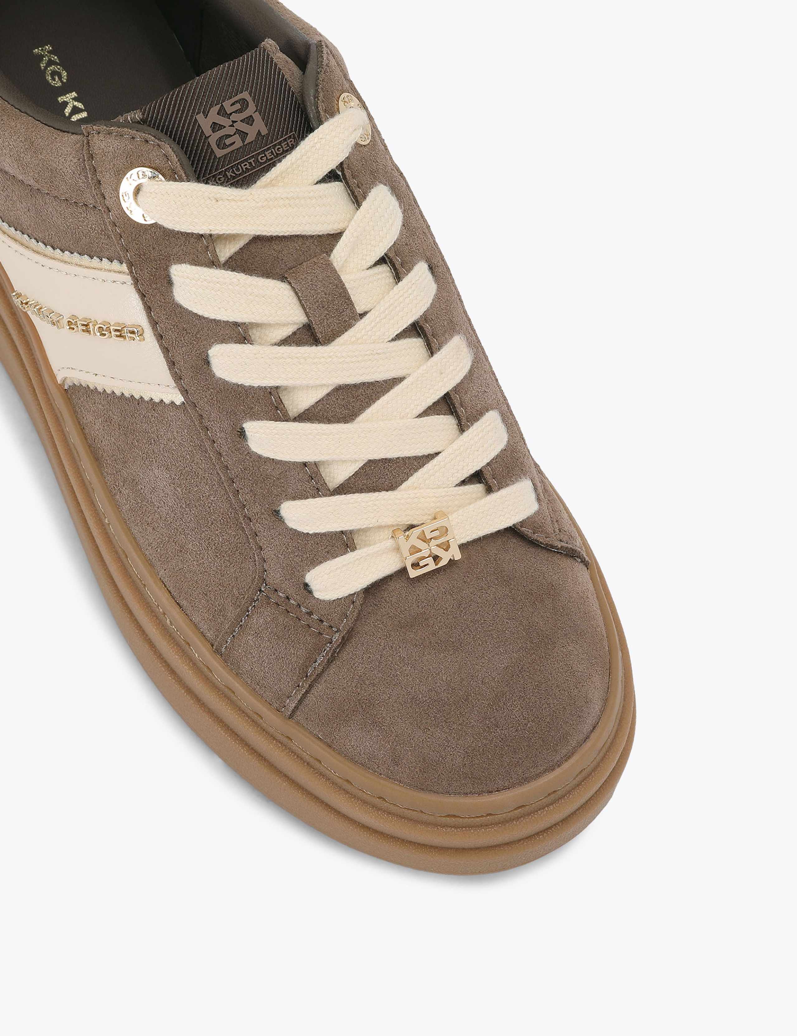 Suede Side Stripe Platform Trainers 3 of 4