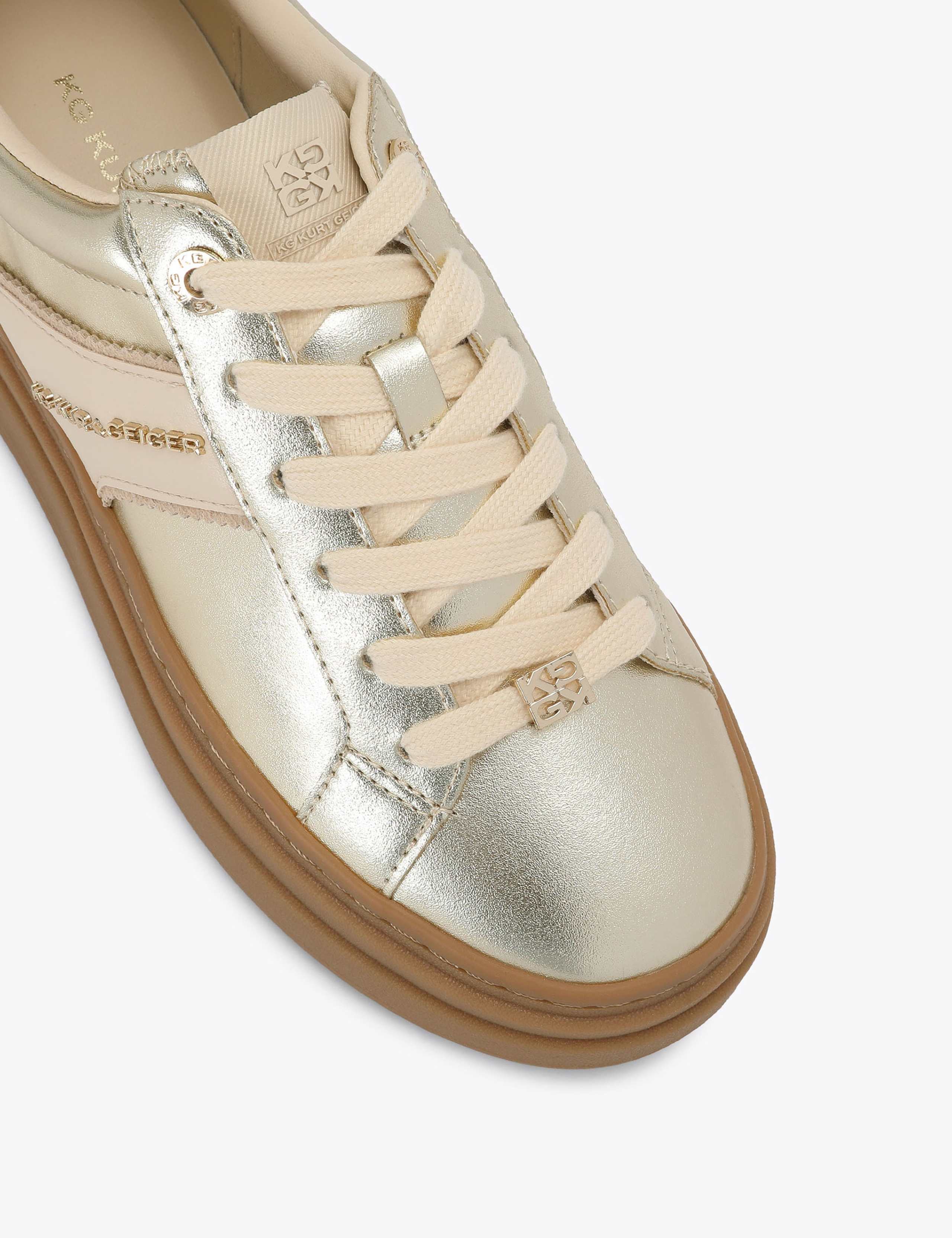 Metallic Side Stripe Platform Trainers 3 of 4