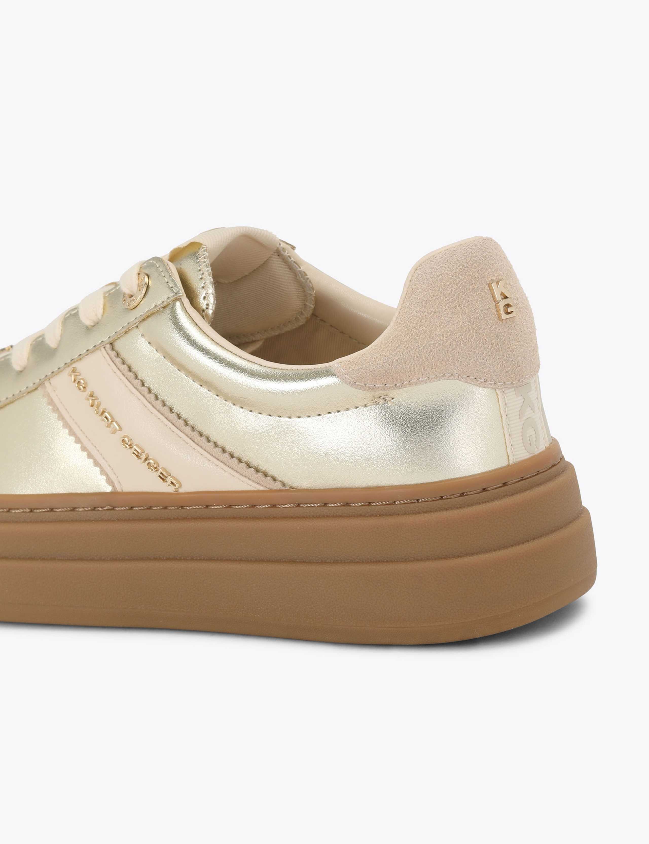 Metallic Side Stripe Platform Trainers 4 of 4