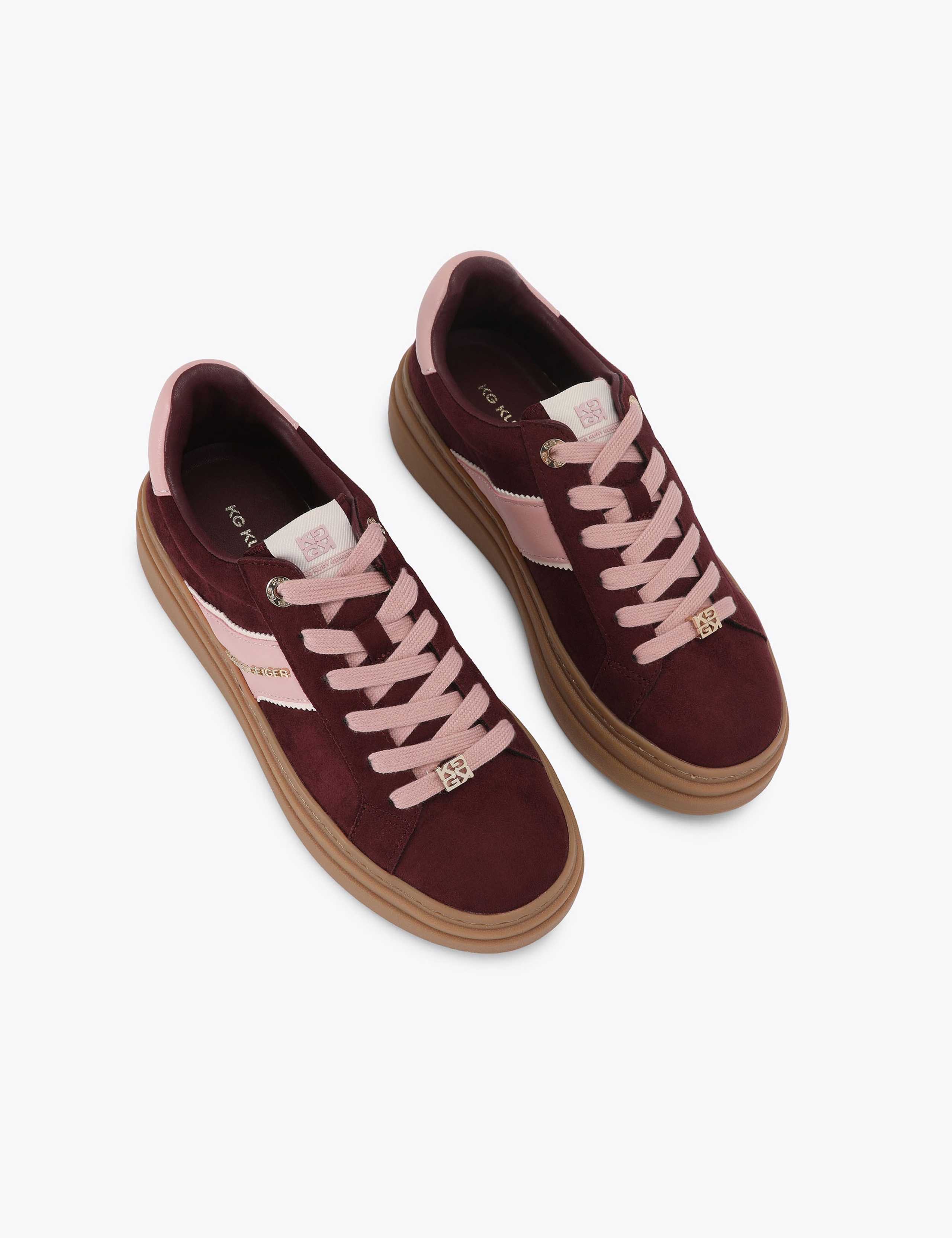 Suede Side Stripe Platform Trainers 2 of 4