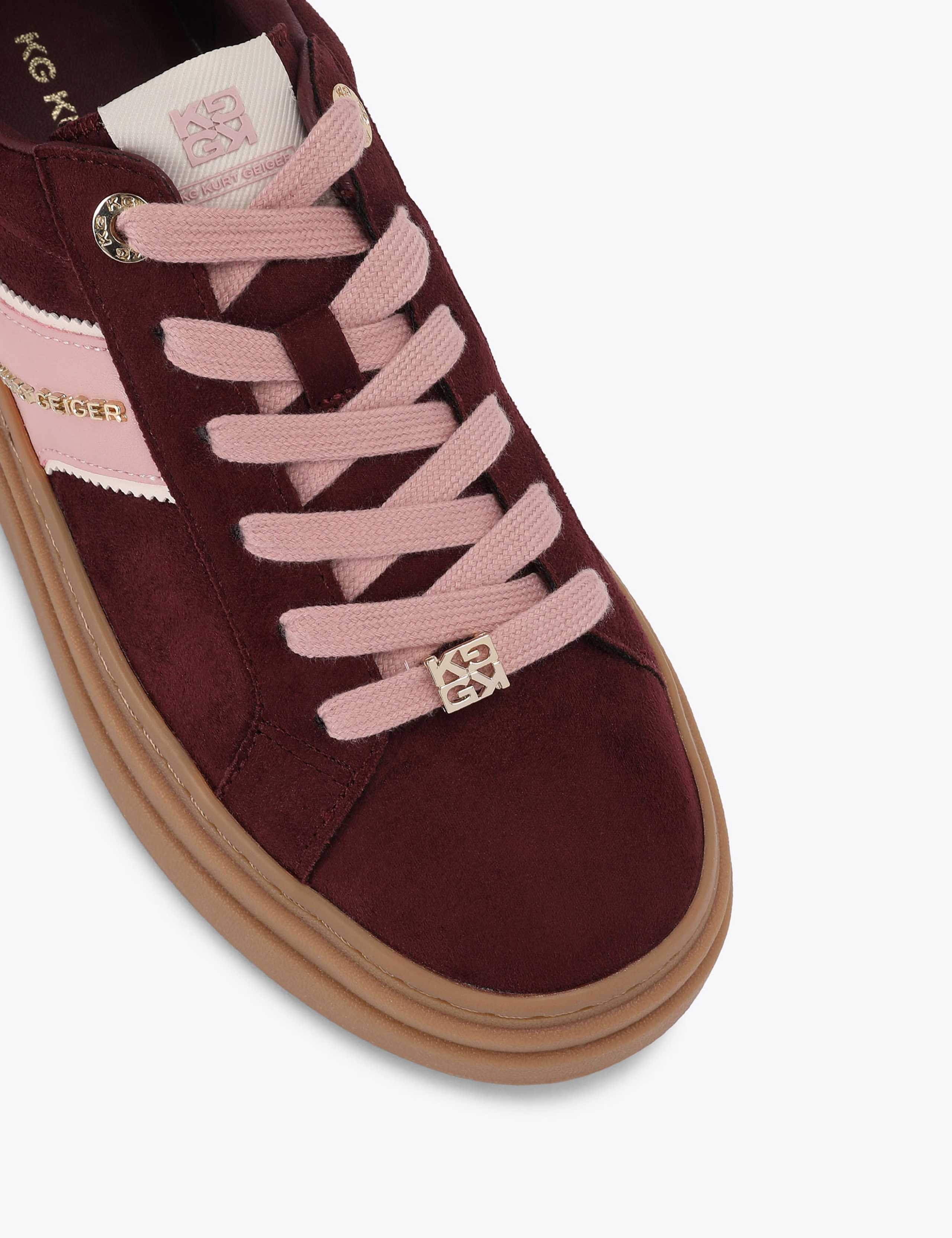 Suede Side Stripe Platform Trainers 3 of 4