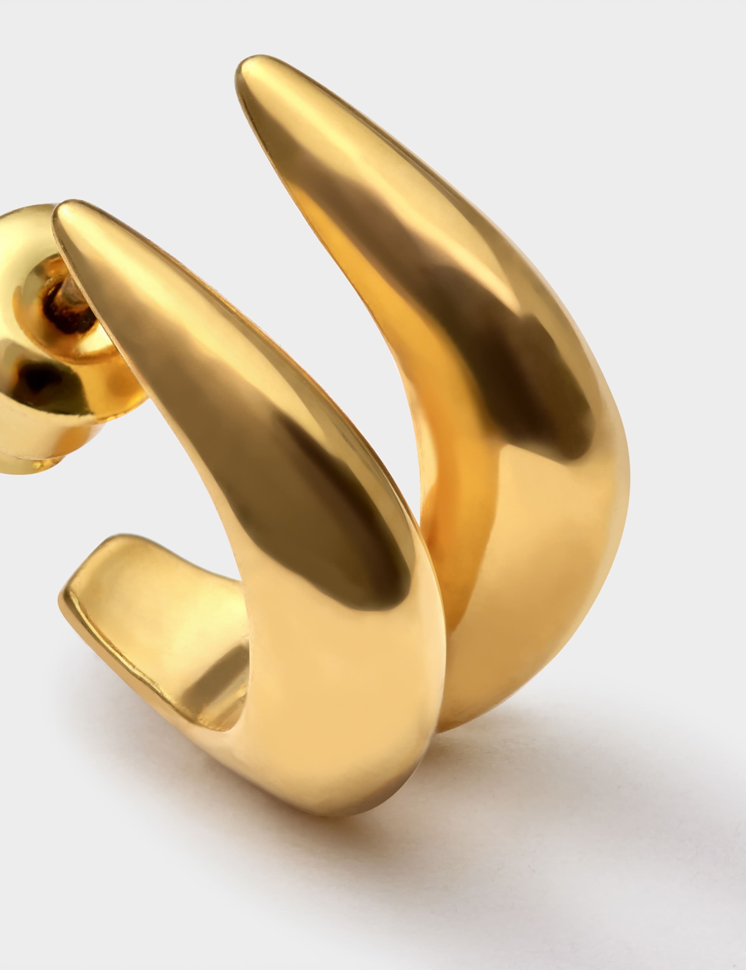 Gold Plated Hoop Earrings 3 of 3