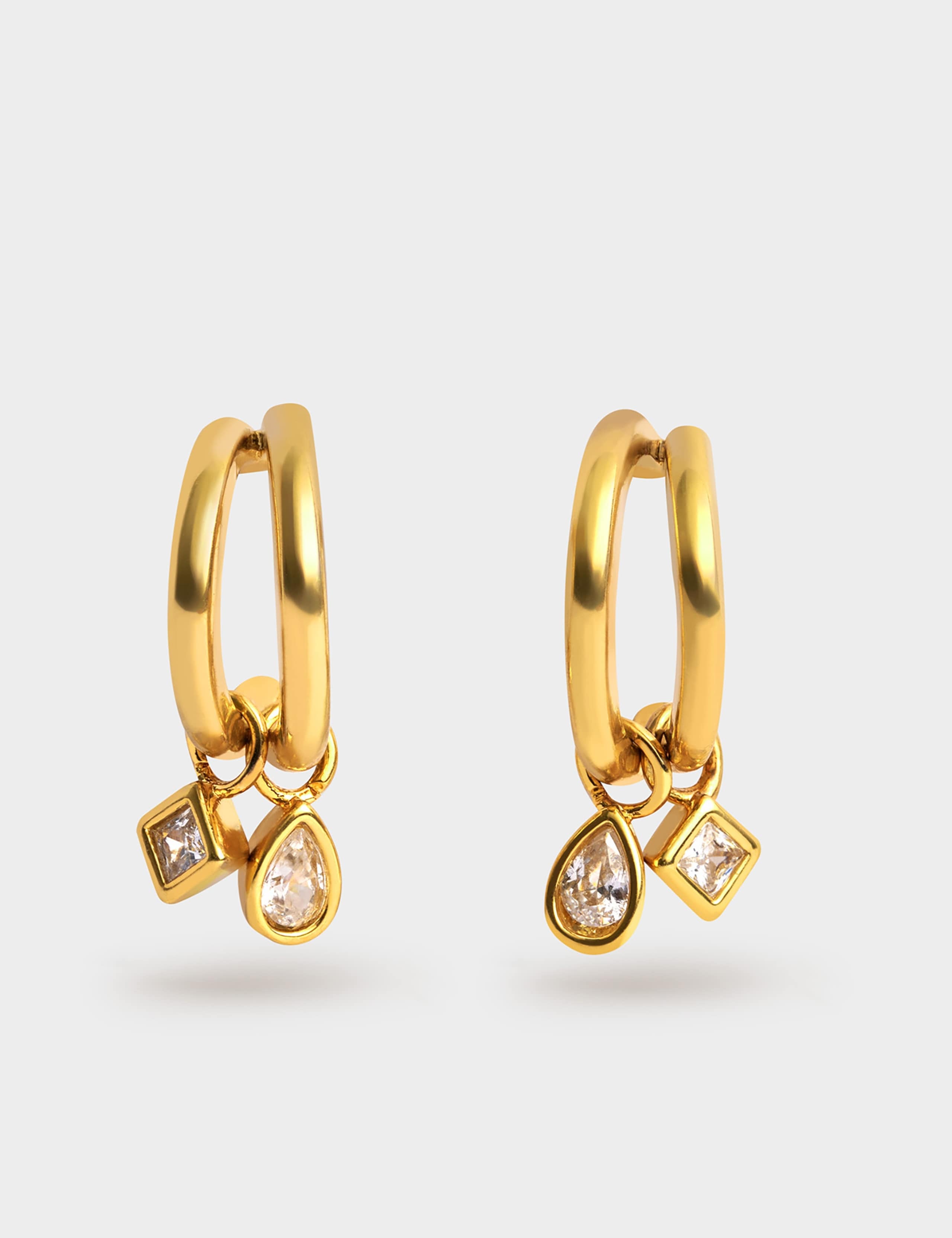 Gold Plated Hoop Earrings 2 of 4