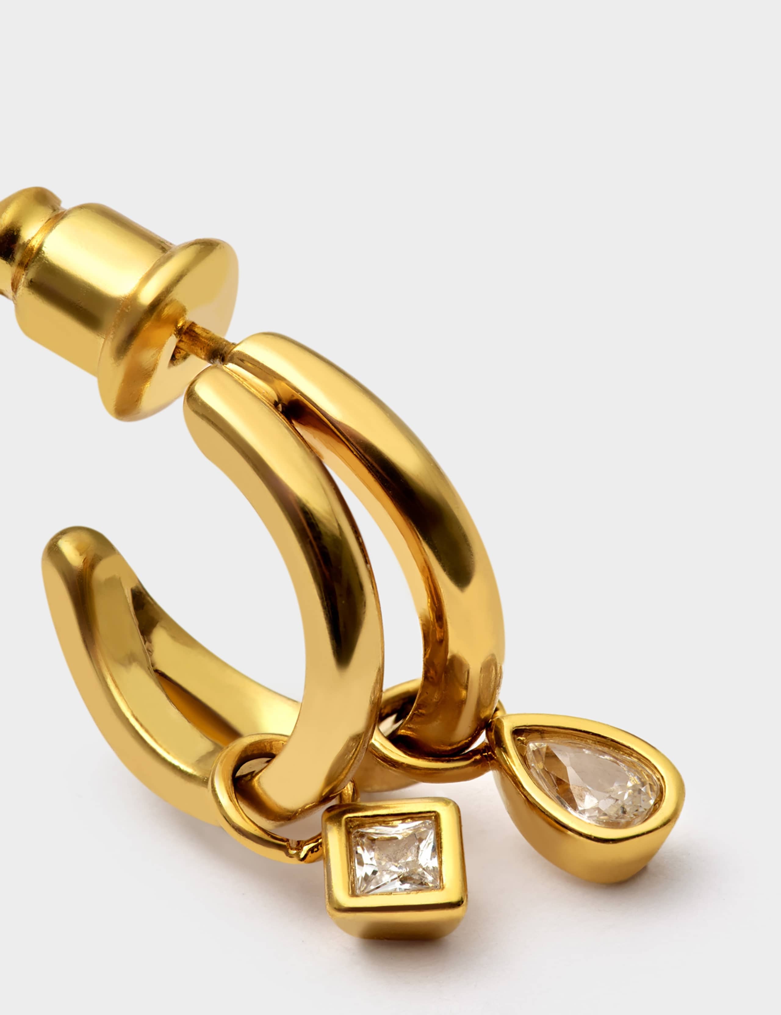 Gold Plated Hoop Earrings 4 of 4