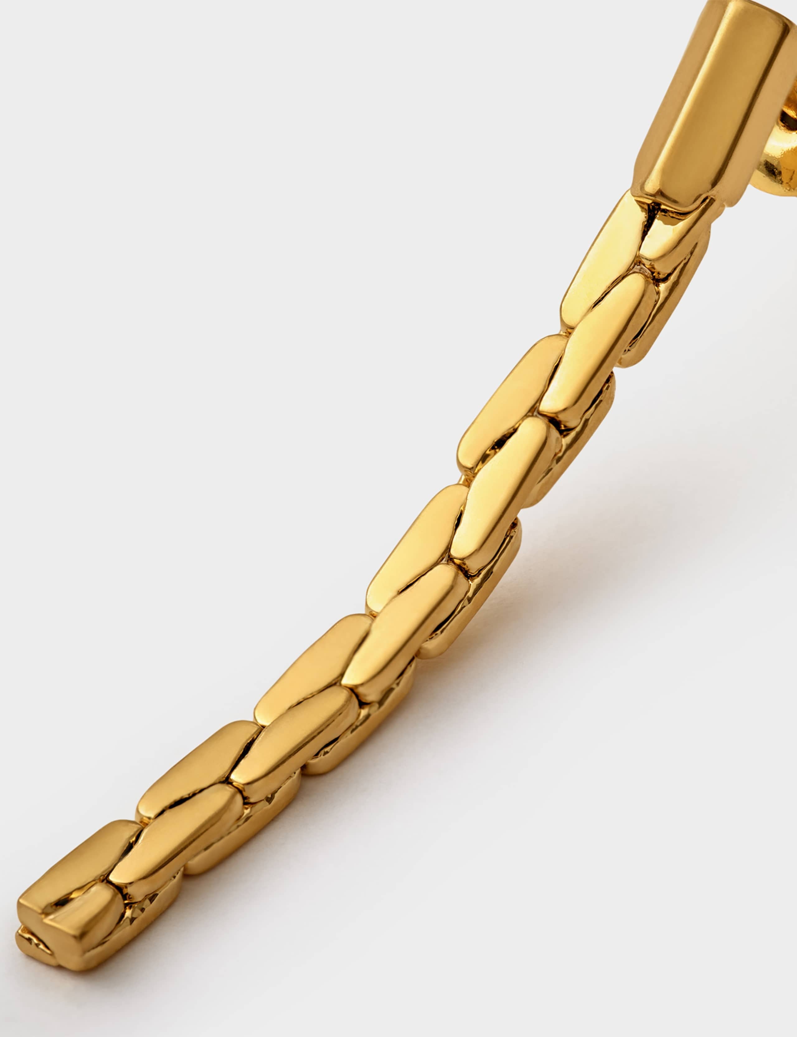 Gold Plated Chain Drop Earrings 3 of 3