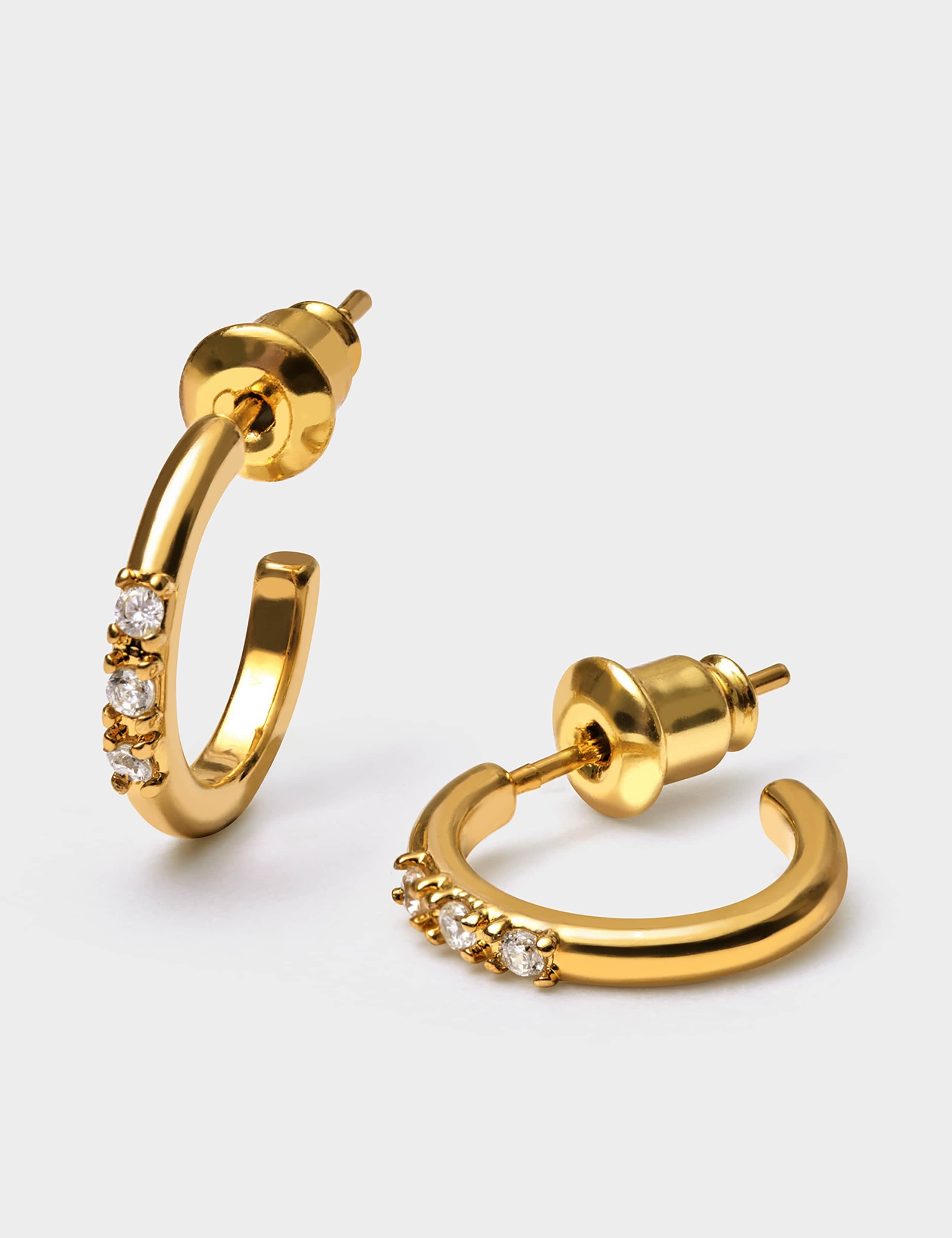 Gold Plated Hoop Earrings 2 of 3