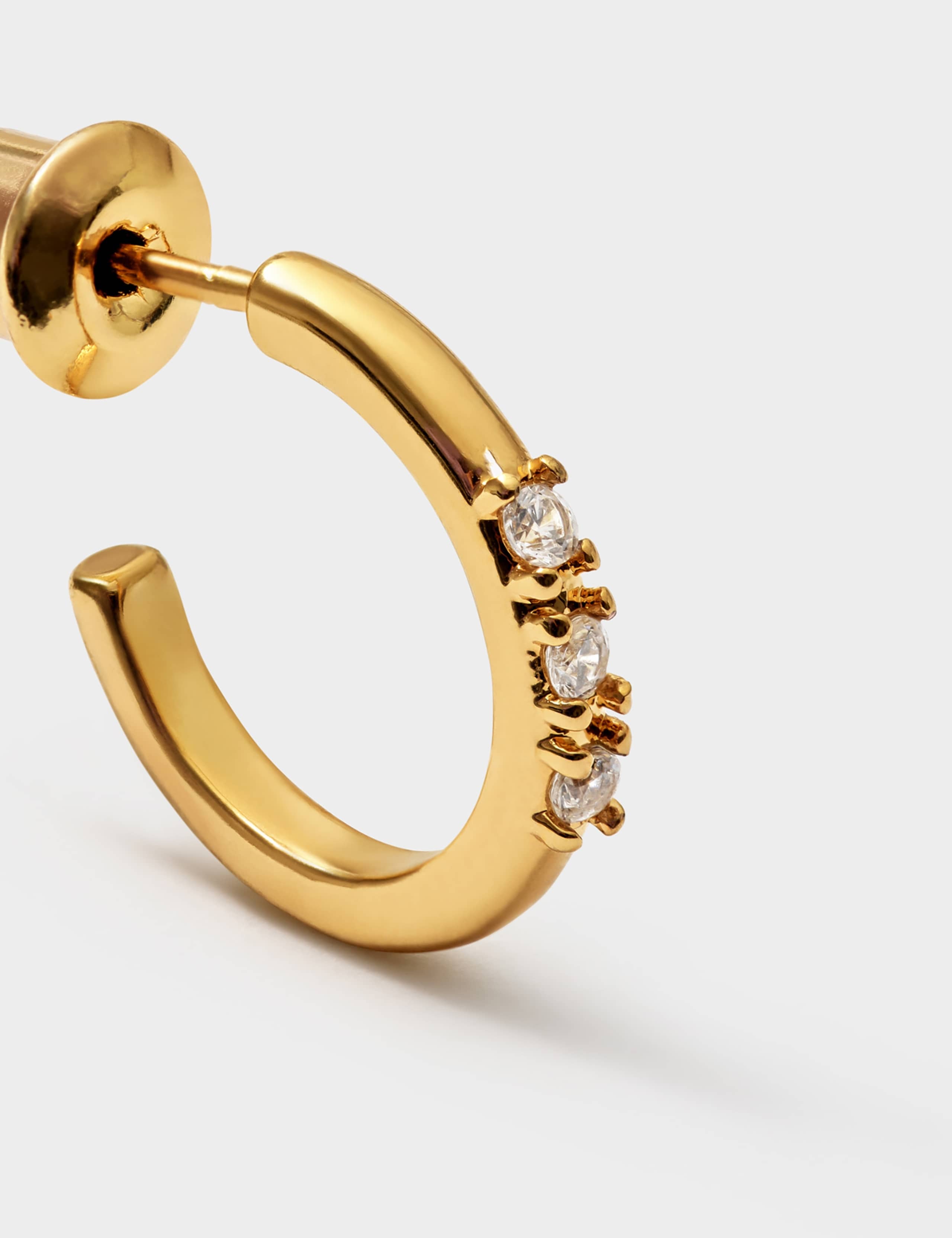 Gold Plated Hoop Earrings 3 of 3