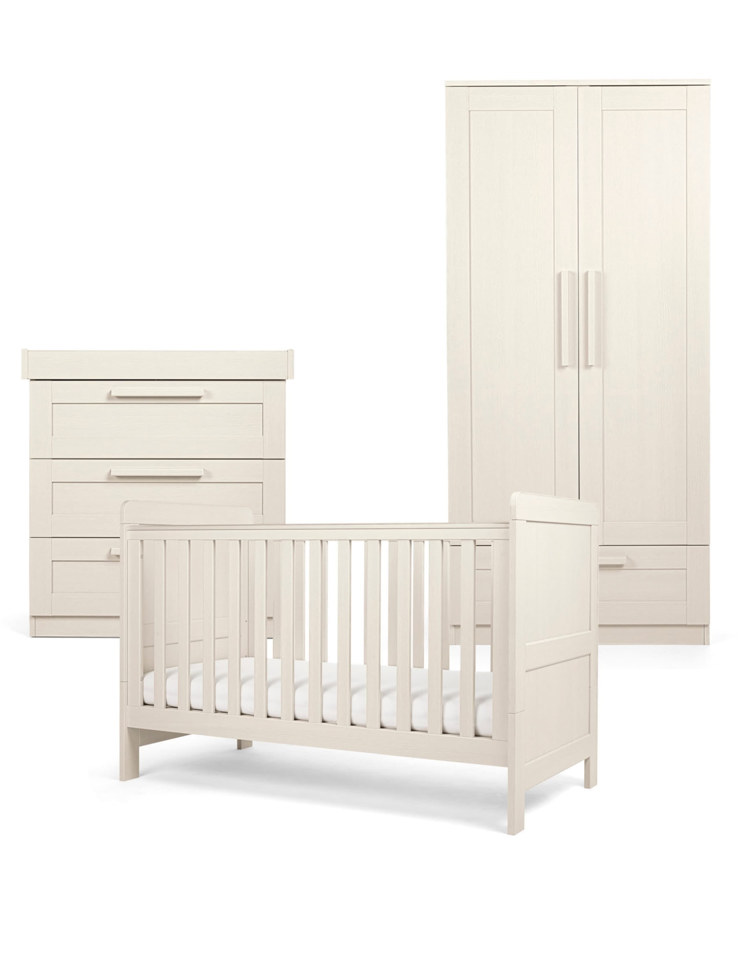 Atlas 3 Piece Cot Bed, Dresser & Wardrobe Set 2 of 2