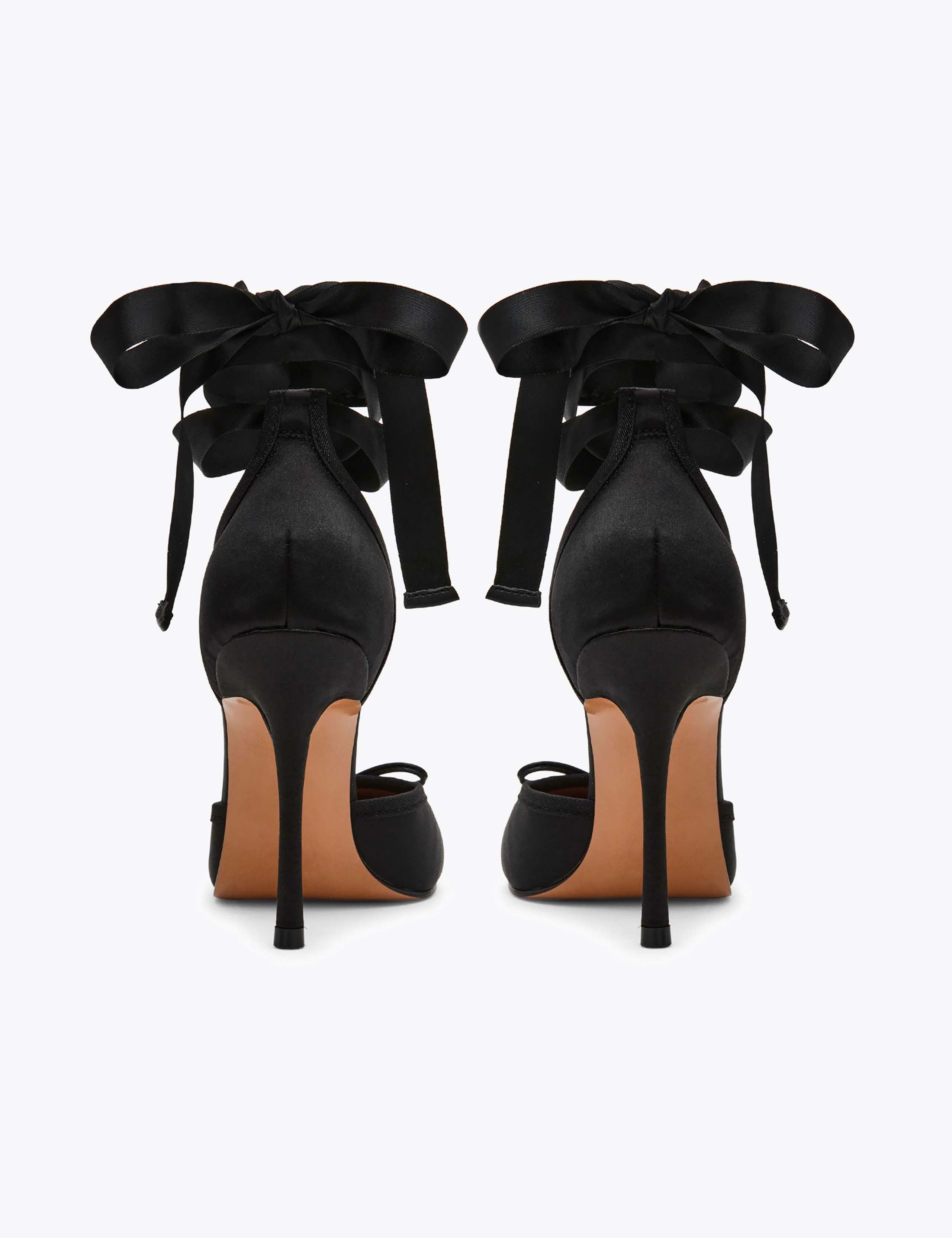 Larina Satin Bow Ankle Strap Stiletto Heels 4 of 4
