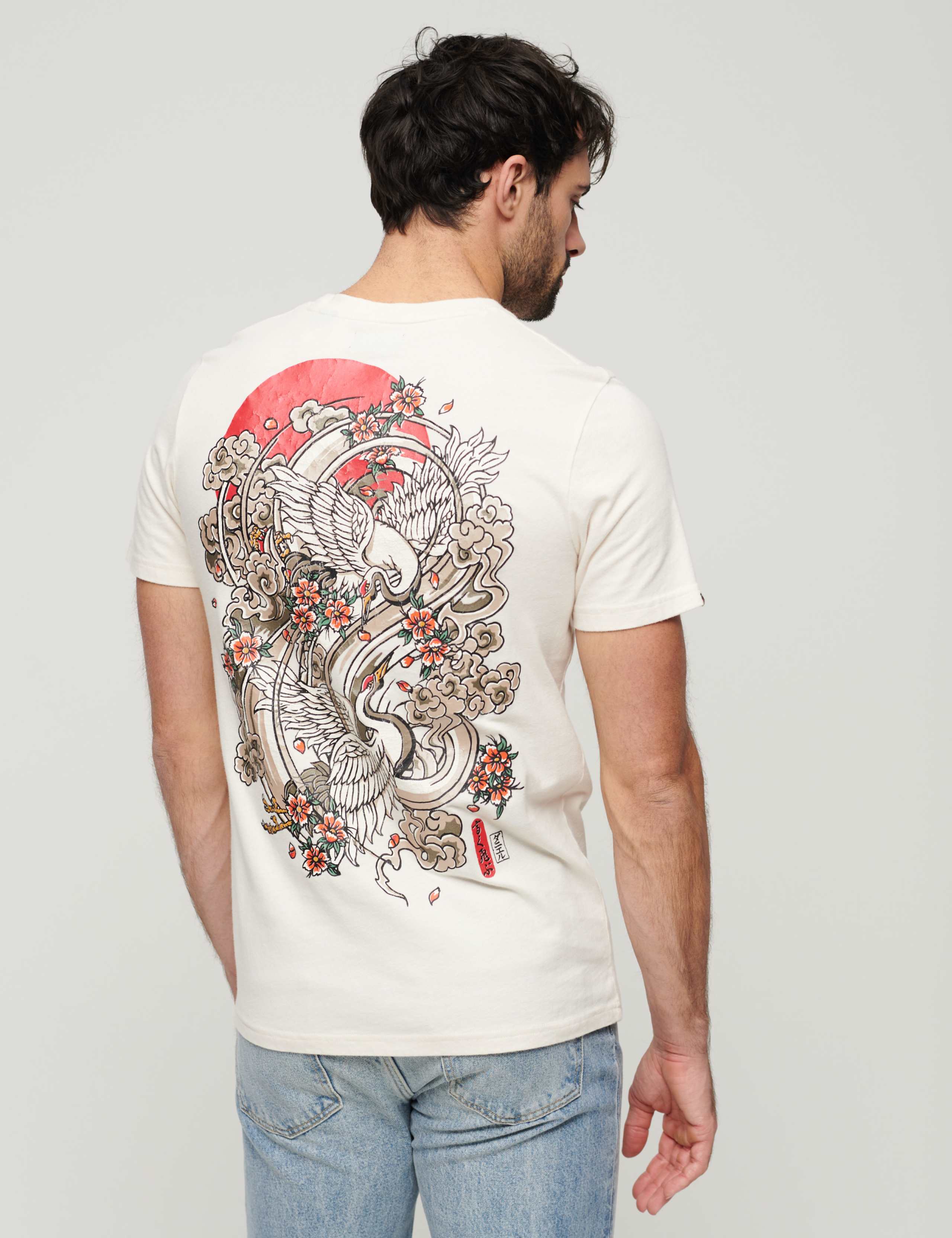Pure Cotton Bird Graphic Crew Neck T-Shirt 2 of 6