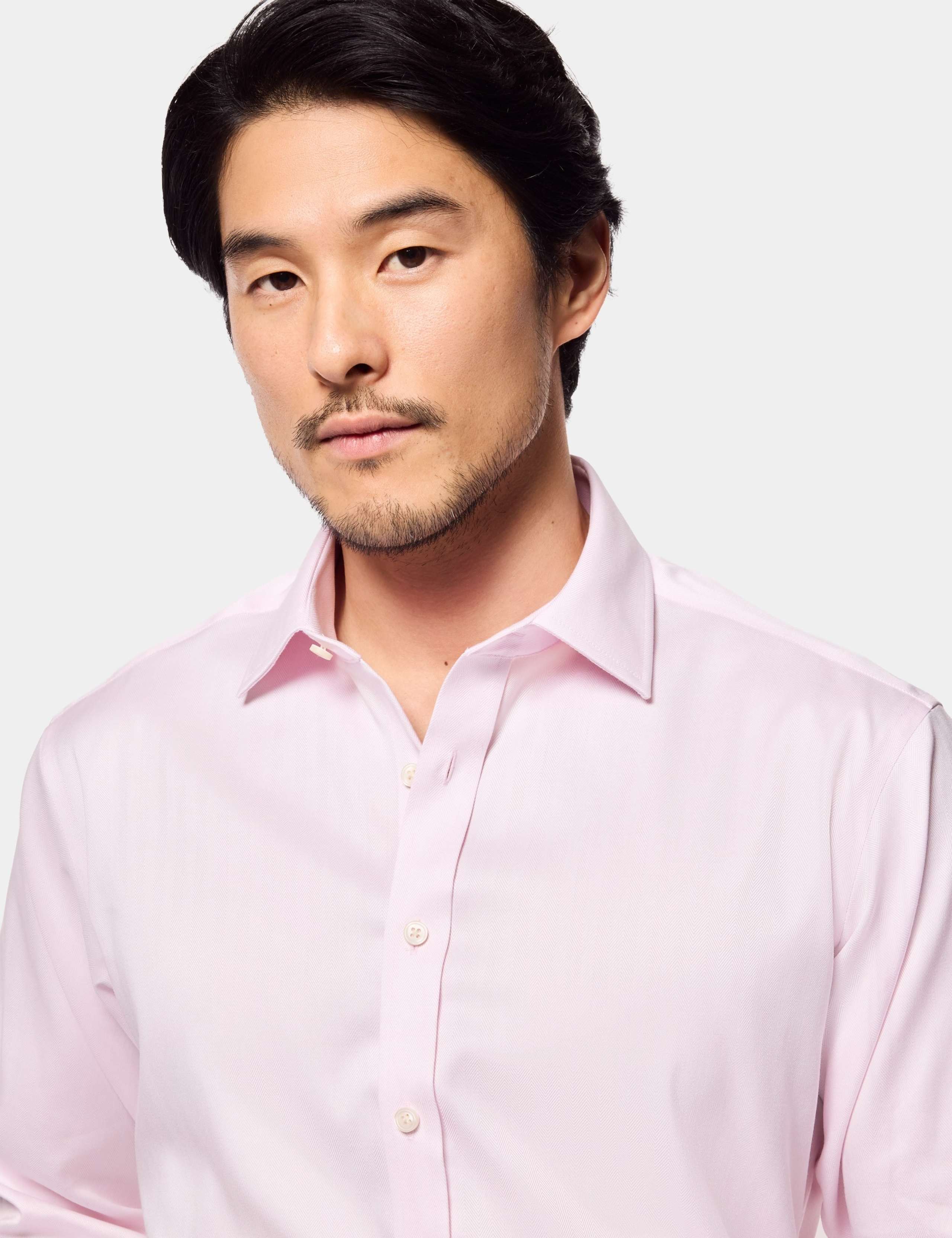 Textured Herringbone Non Iron Shirt 2 of 5