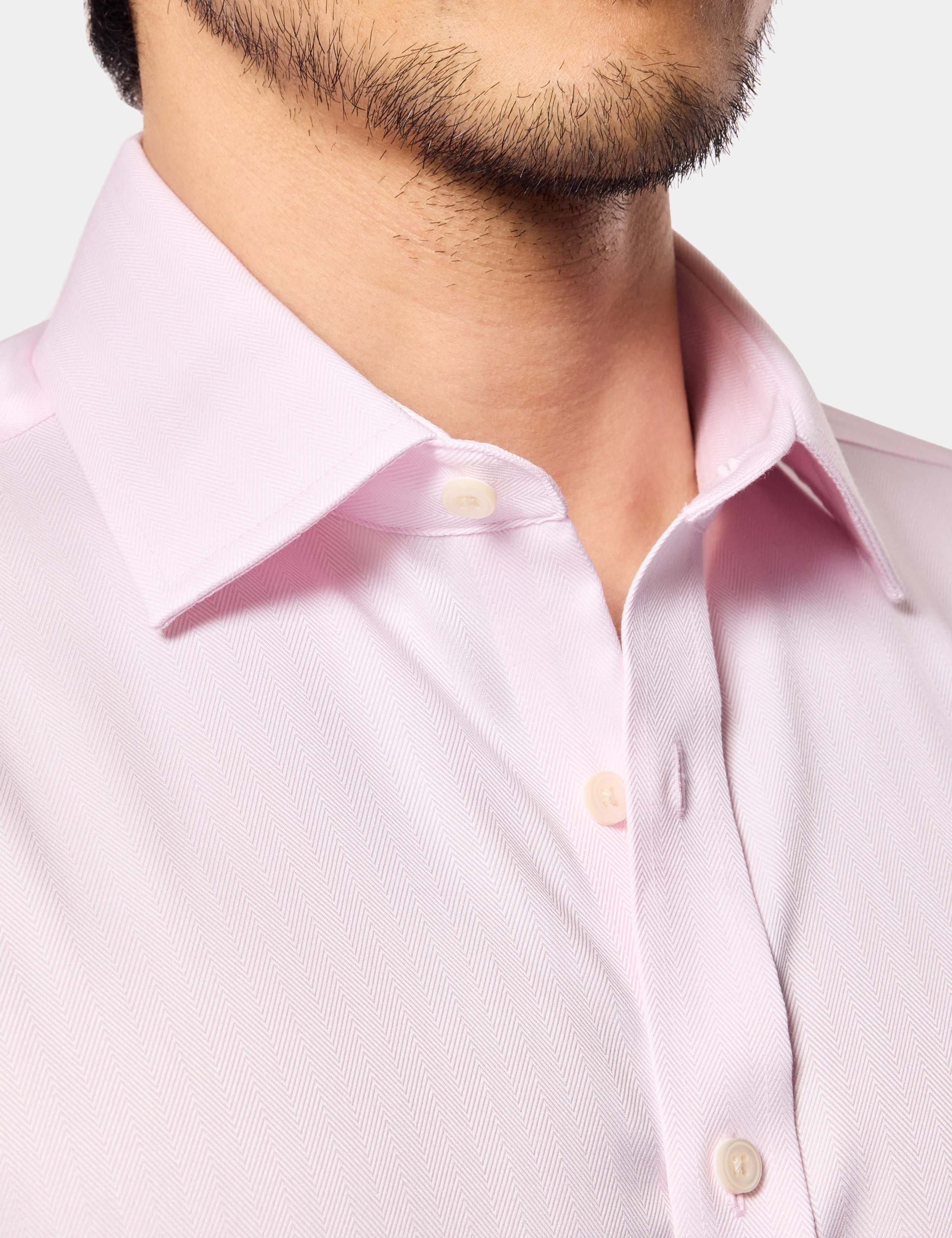 Textured Herringbone Non Iron Shirt 3 of 5