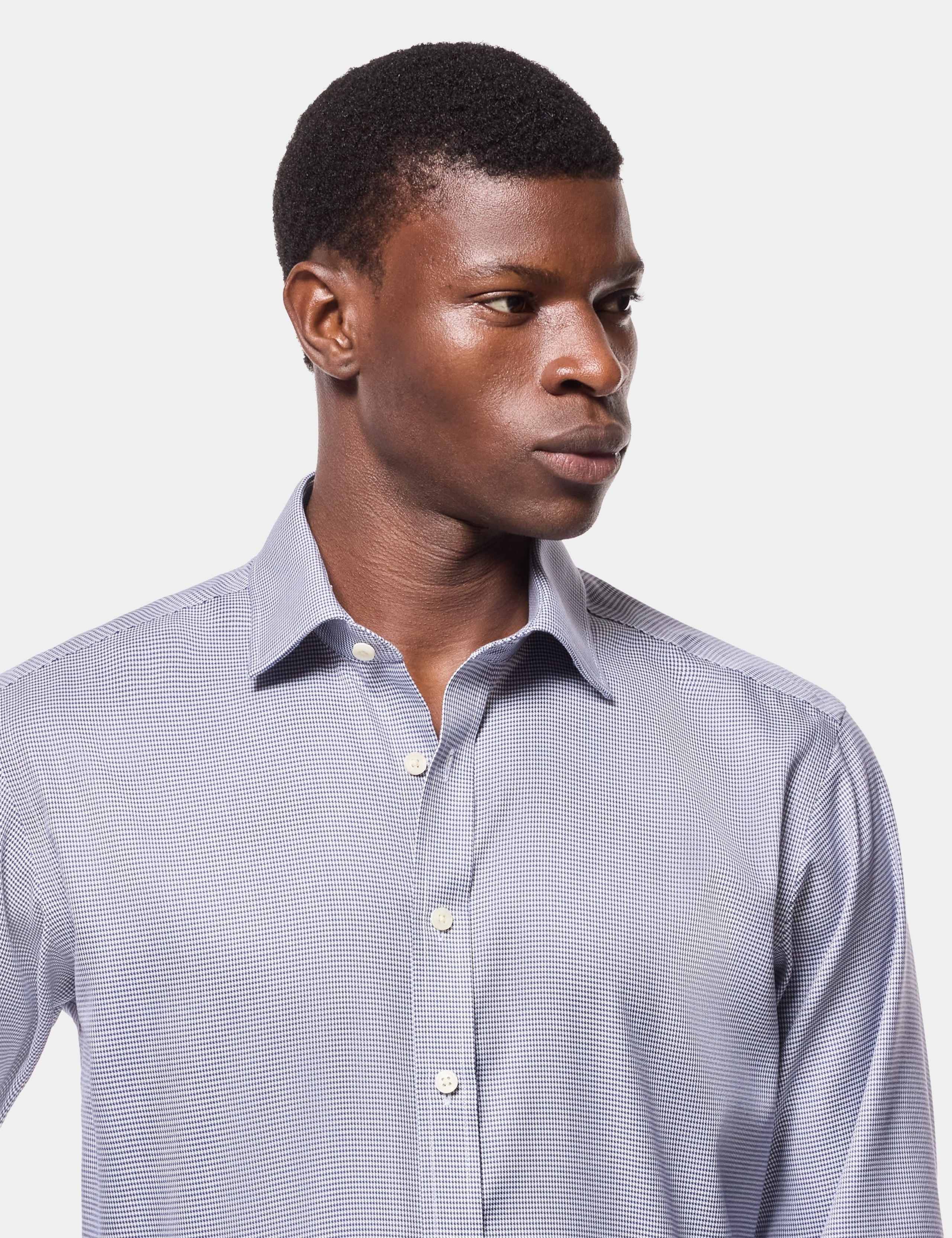 Regular Fit Non Iron Pure Cotton Houndstooth Shirt 2 of 5