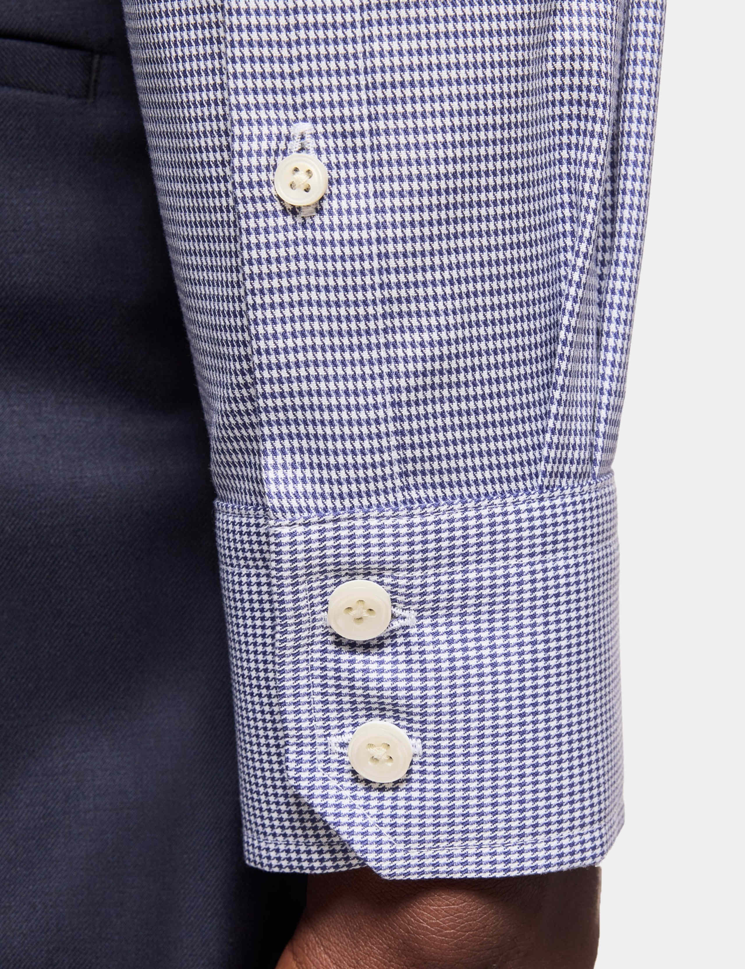 Regular Fit Non Iron Pure Cotton Houndstooth Shirt 4 of 5