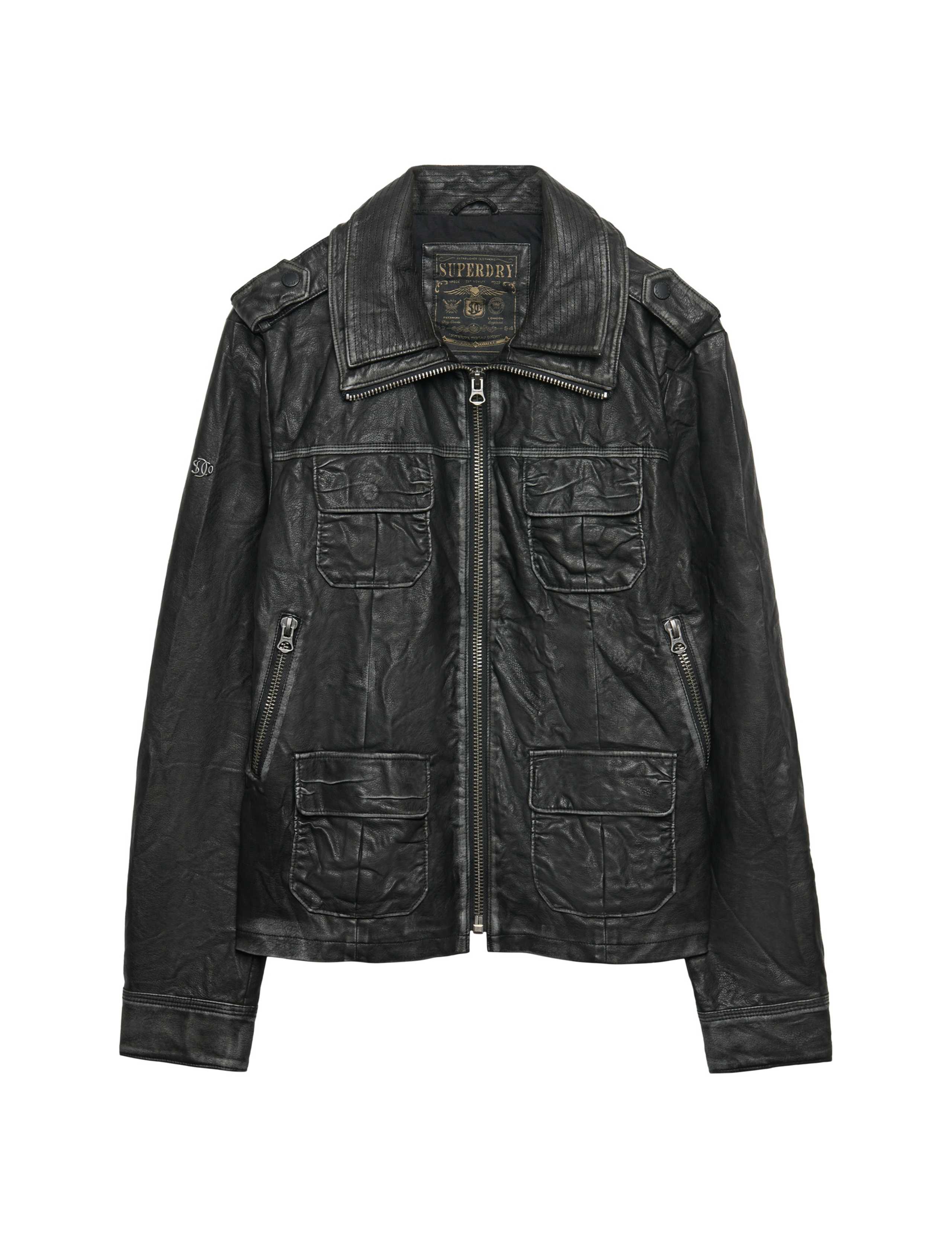 Faux Leather Double Collar Jacket 2 of 9