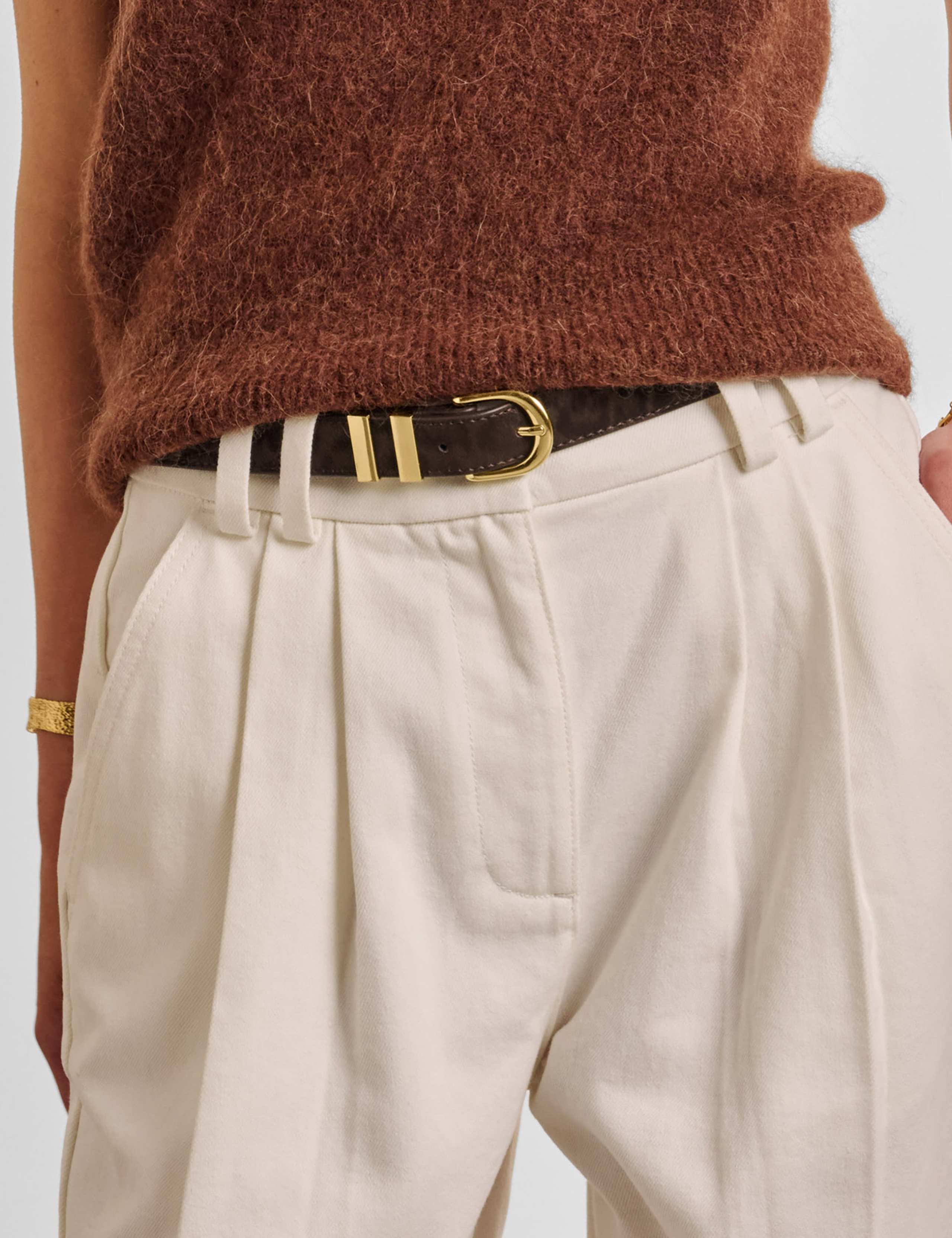 Leopard Print Belt With Buckle Fastening 1 of 4