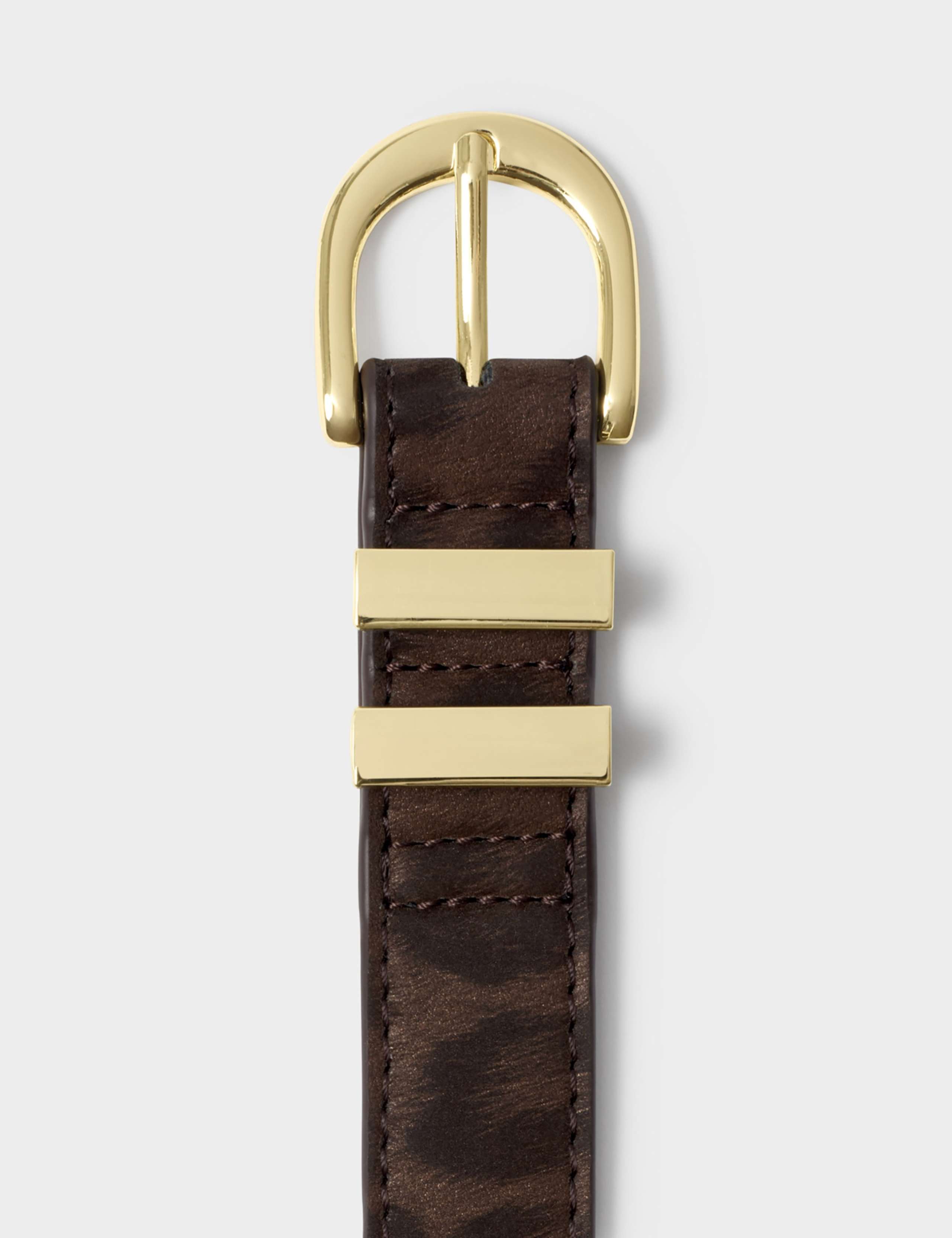 Leopard Print Belt With Buckle Fastening 4 of 4