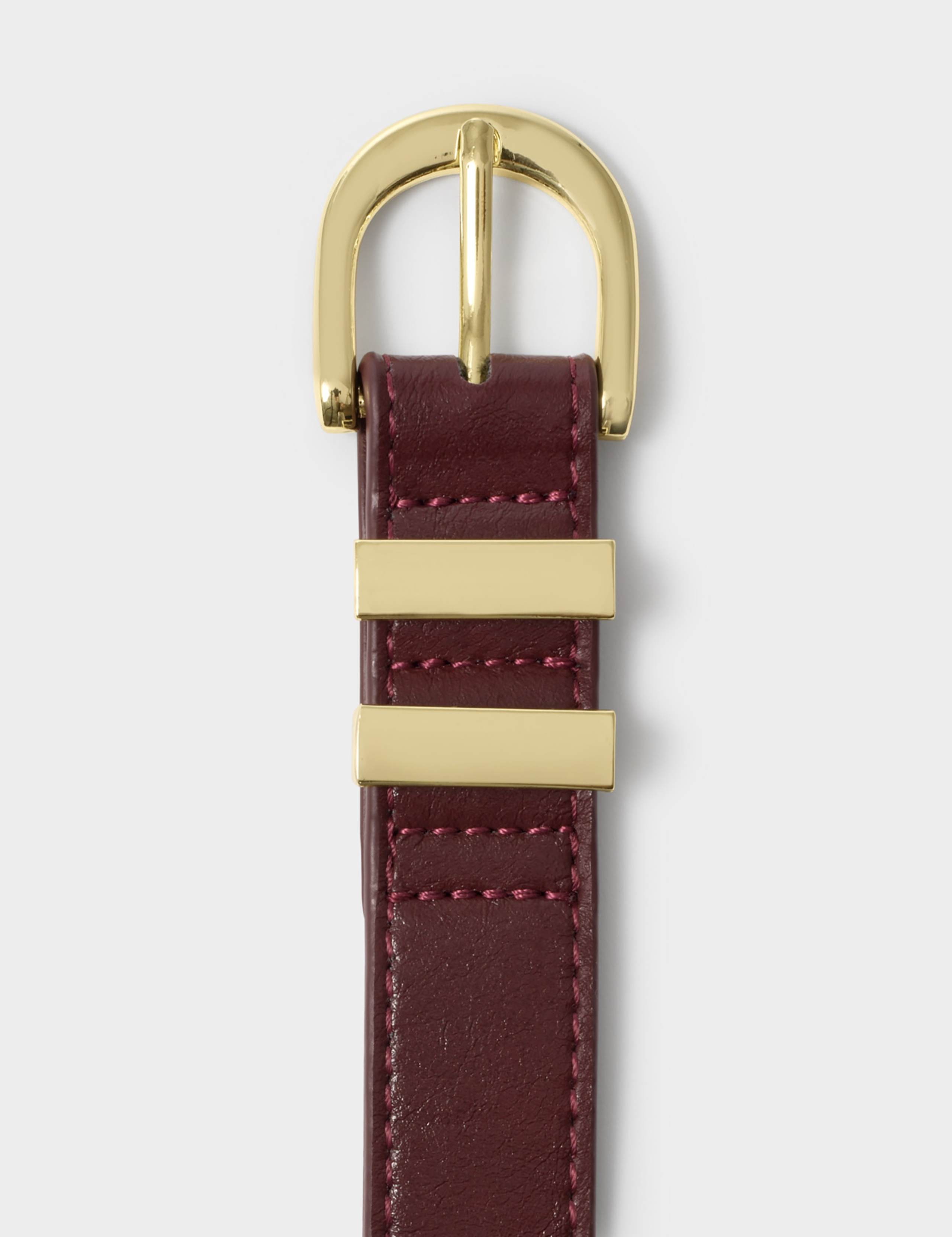 Faux Leather Buckle Jeans Belt 4 of 5