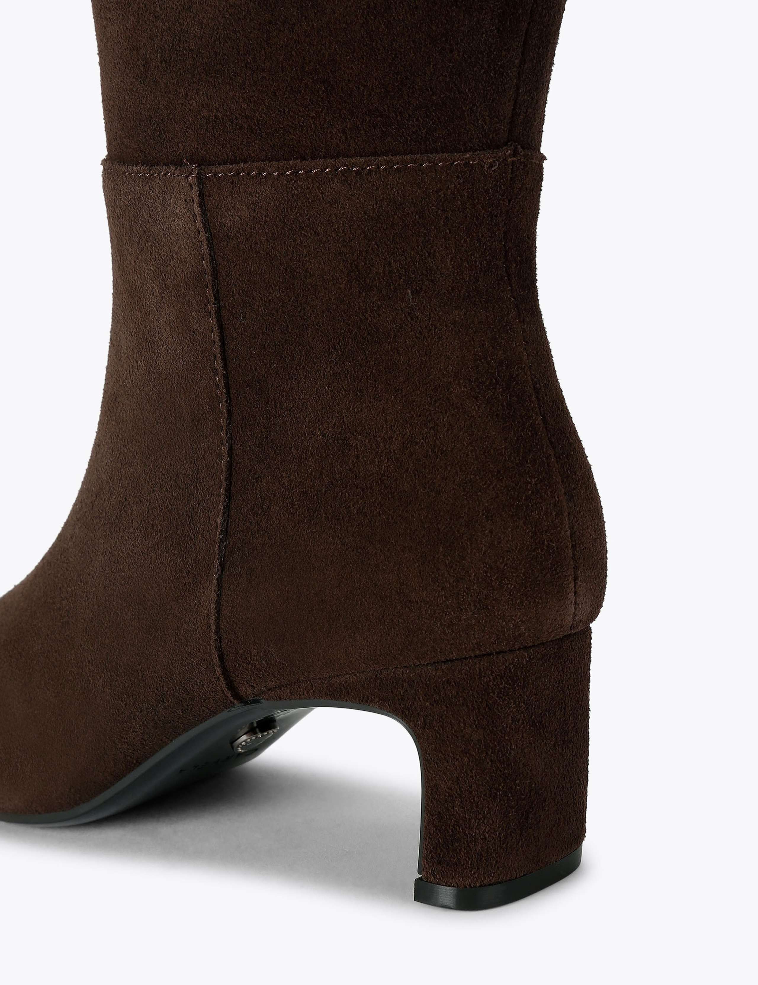 Suede Block Heel Knee High Boots 3 of 4