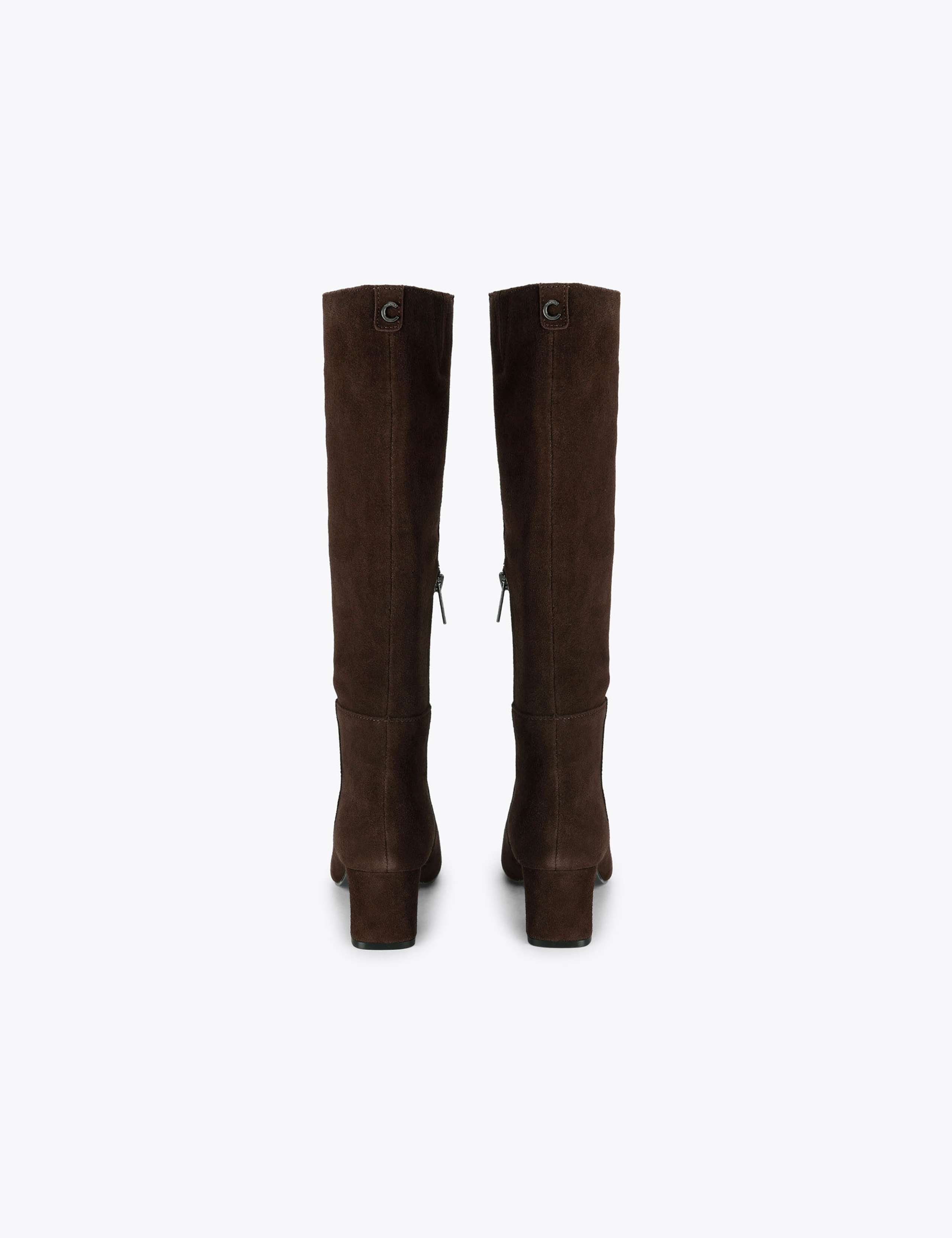 Suede Block Heel Knee High Boots 4 of 4
