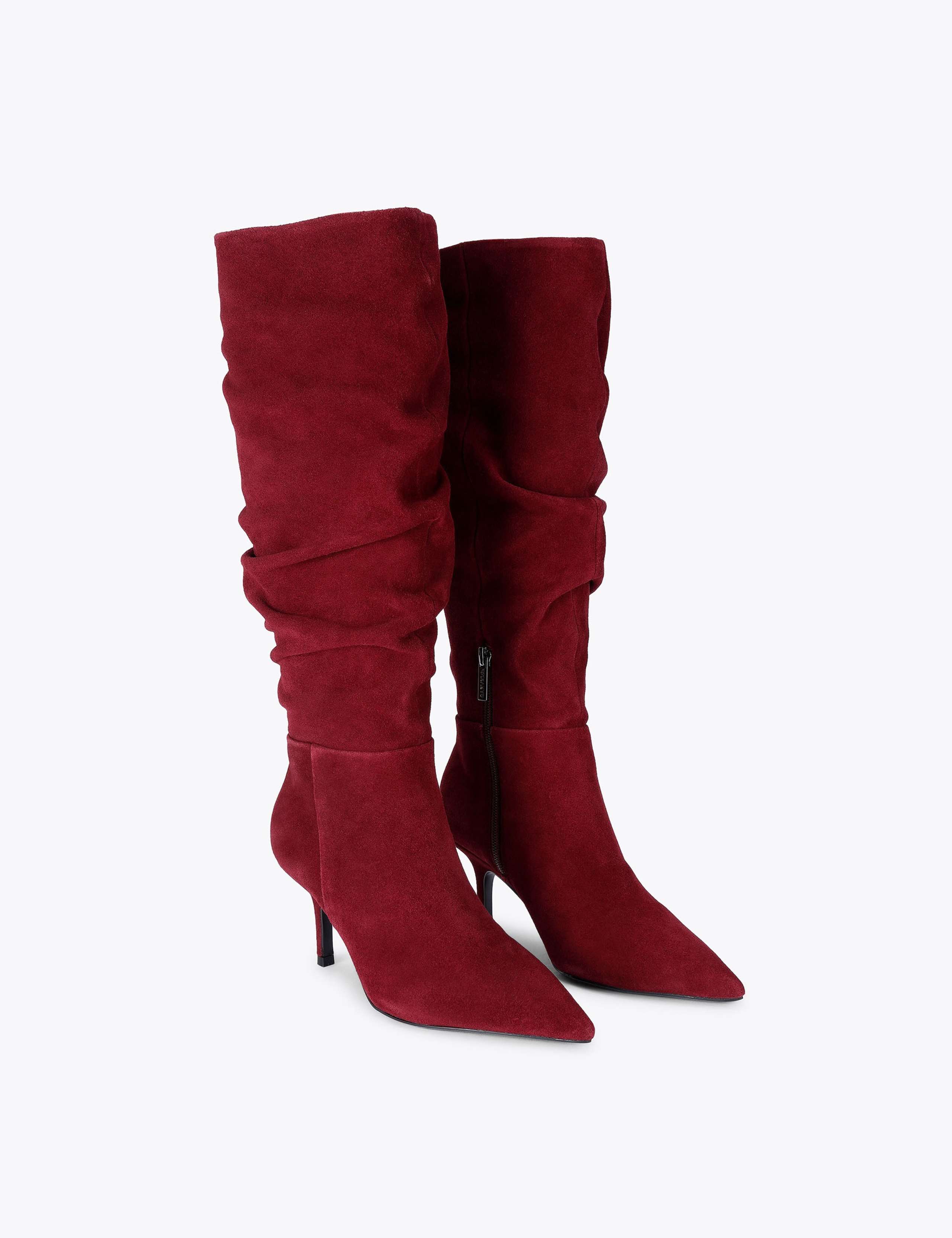 Suede Stiletto Heel Knee High Boots 2 of 4