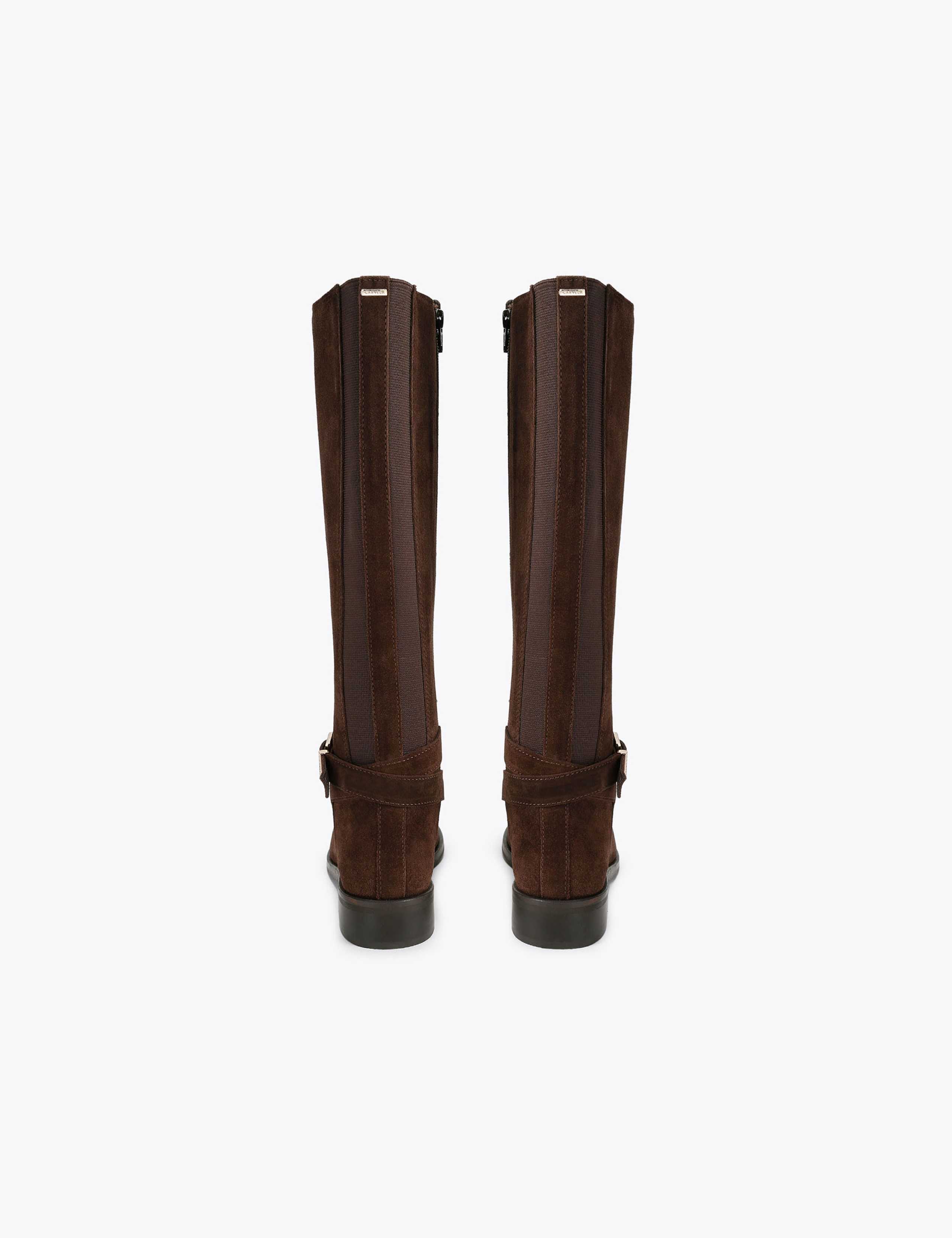 Suede Flat Riding Boots 3 of 4