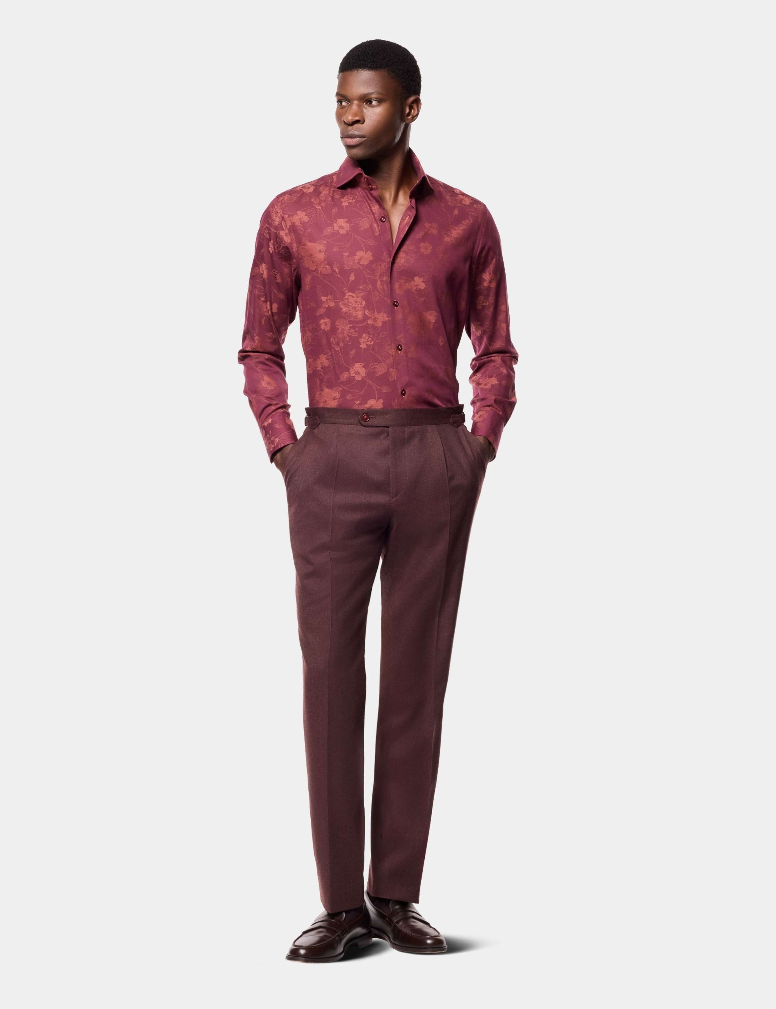 Slim Fit Pure Cotton Floral Dress Shirt 2 of 5