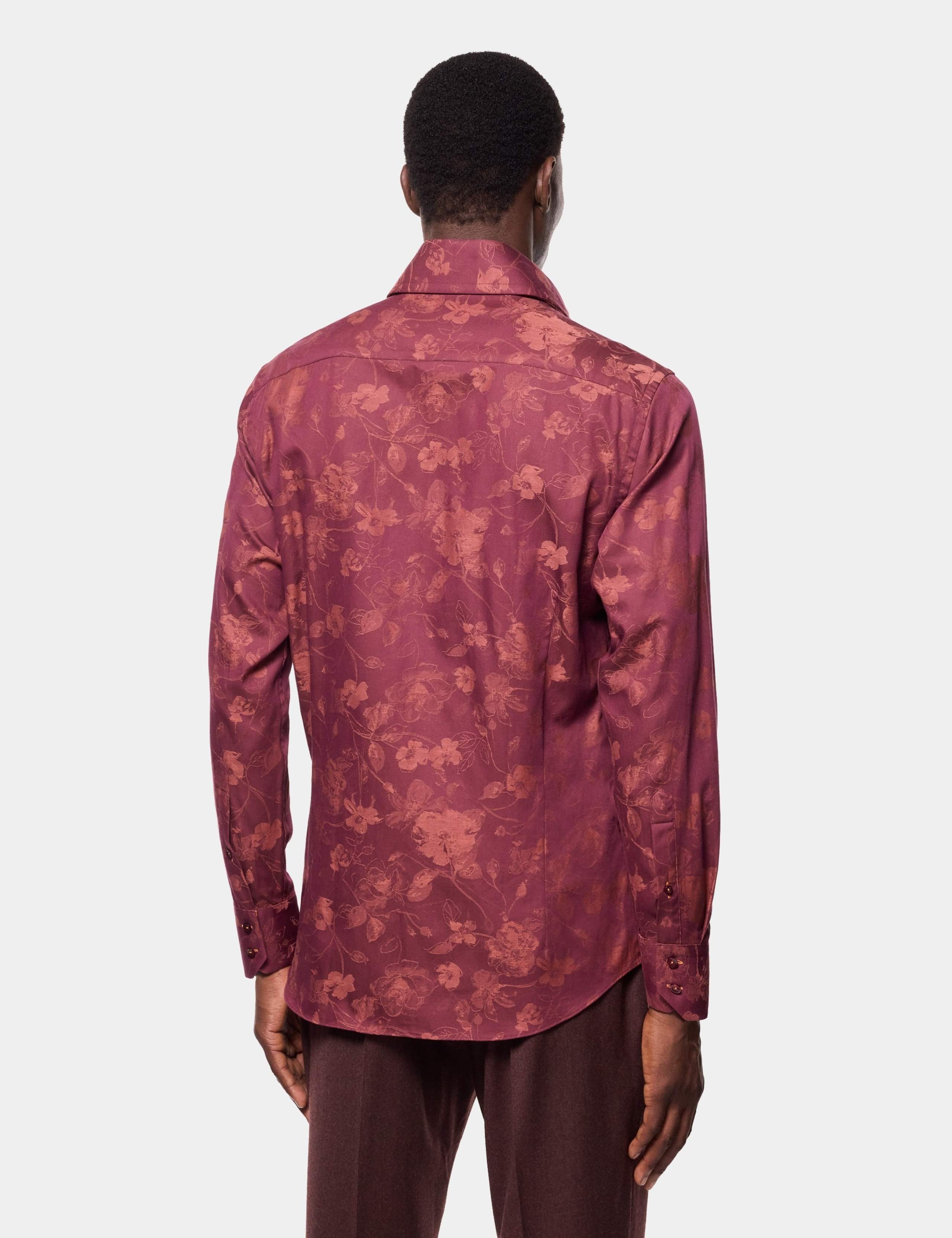 Slim Fit Pure Cotton Floral Dress Shirt 3 of 5